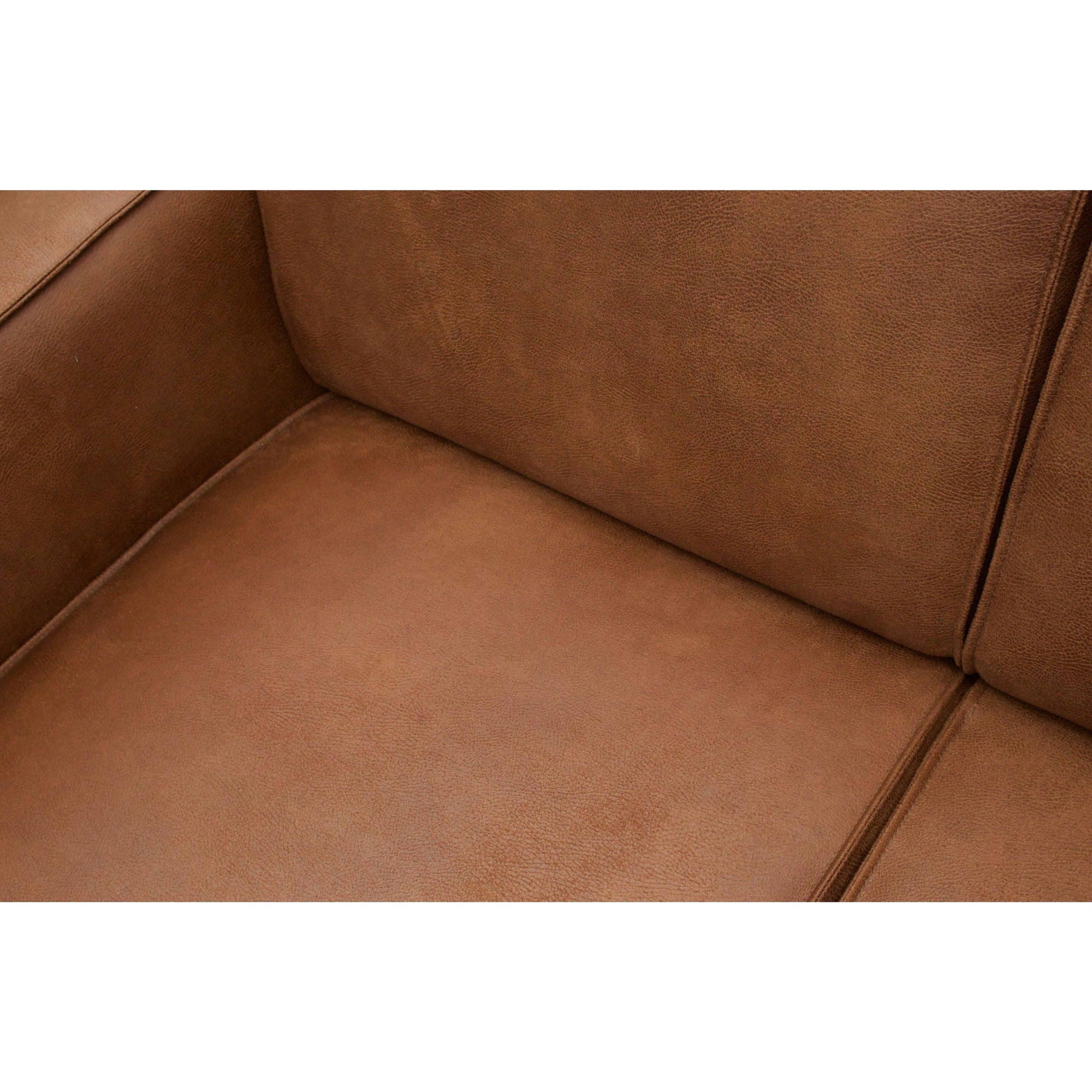 Kampinė sofa "STATEMENT", dešinė pusė, konjako spalva, perdirbta oda