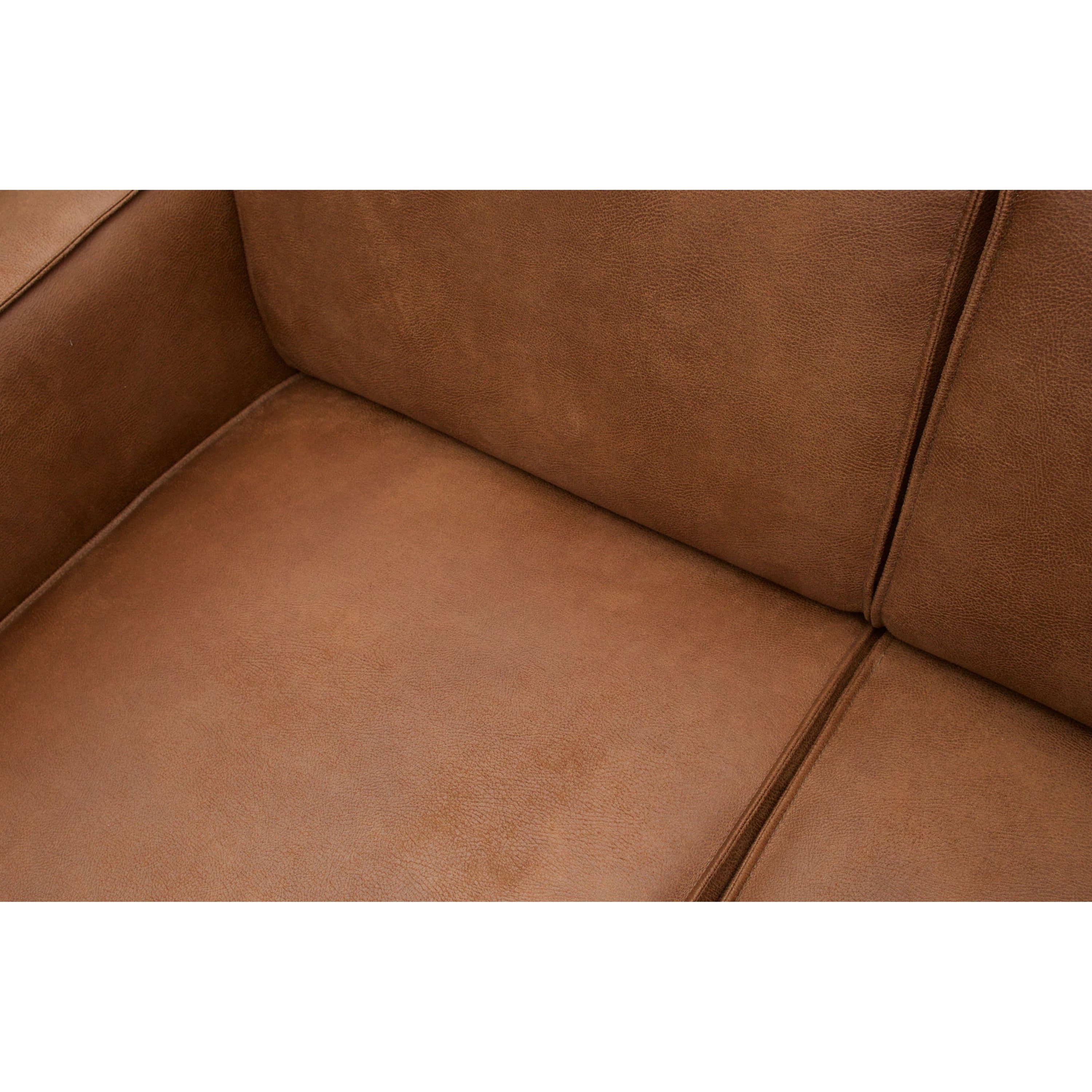 Sofa "STATEMENT", keturvietė, konjako spalva, perdirbta oda