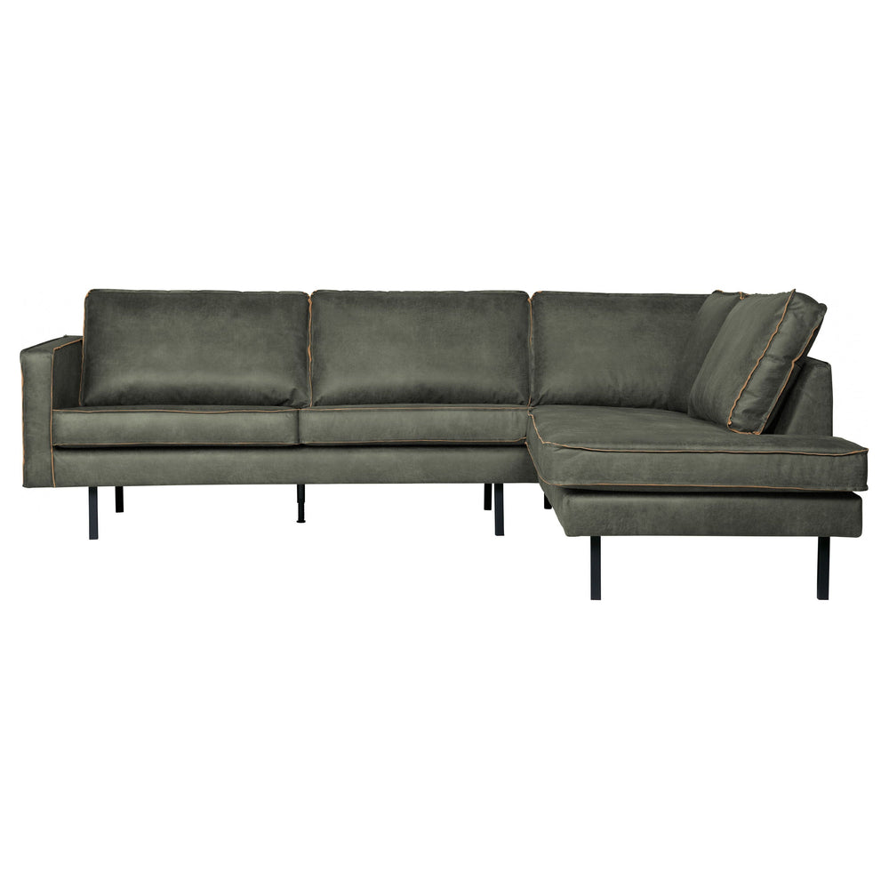 ,,Rodeo" Kampinė Sofa, Dešinė, Perdirbta Oda, Army Spalva