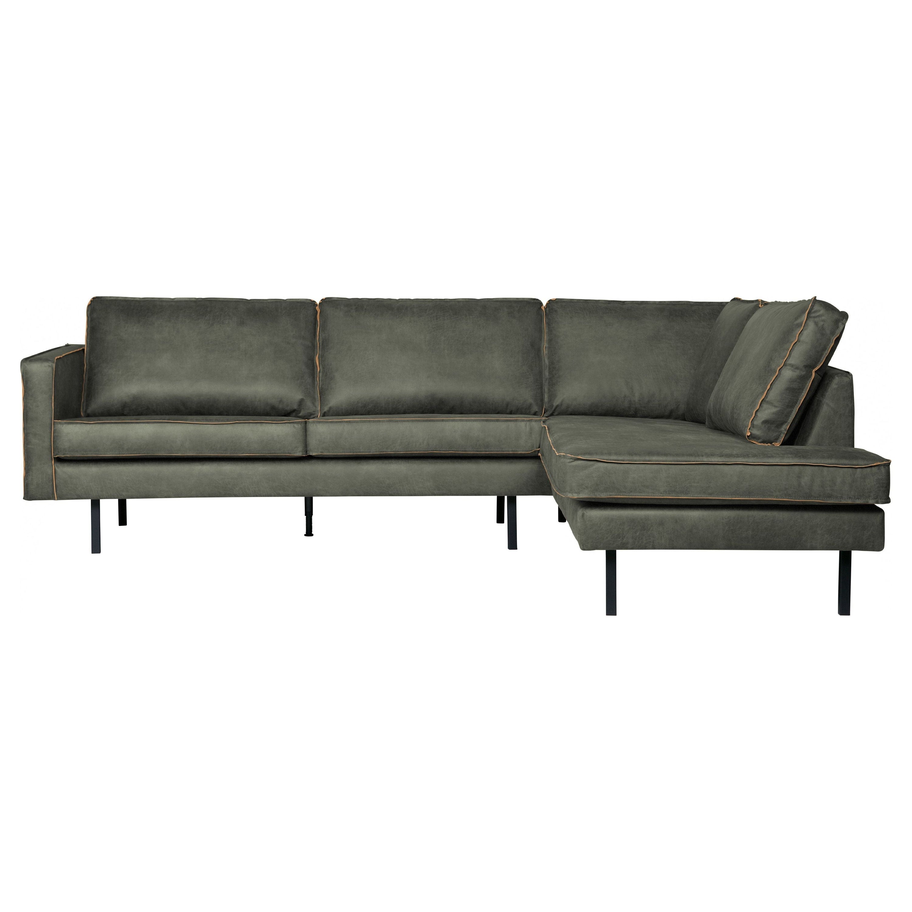,,Rodeo" Kampinė Sofa, Dešinė, Perdirbta Oda, Army Spalva
