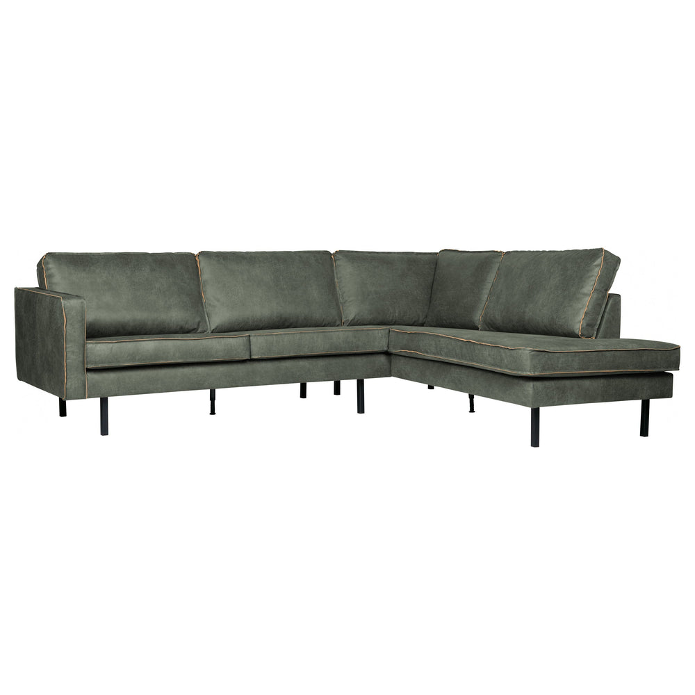 ,,Rodeo" Kampinė Sofa, Dešinė, Perdirbta Oda, Army Spalva