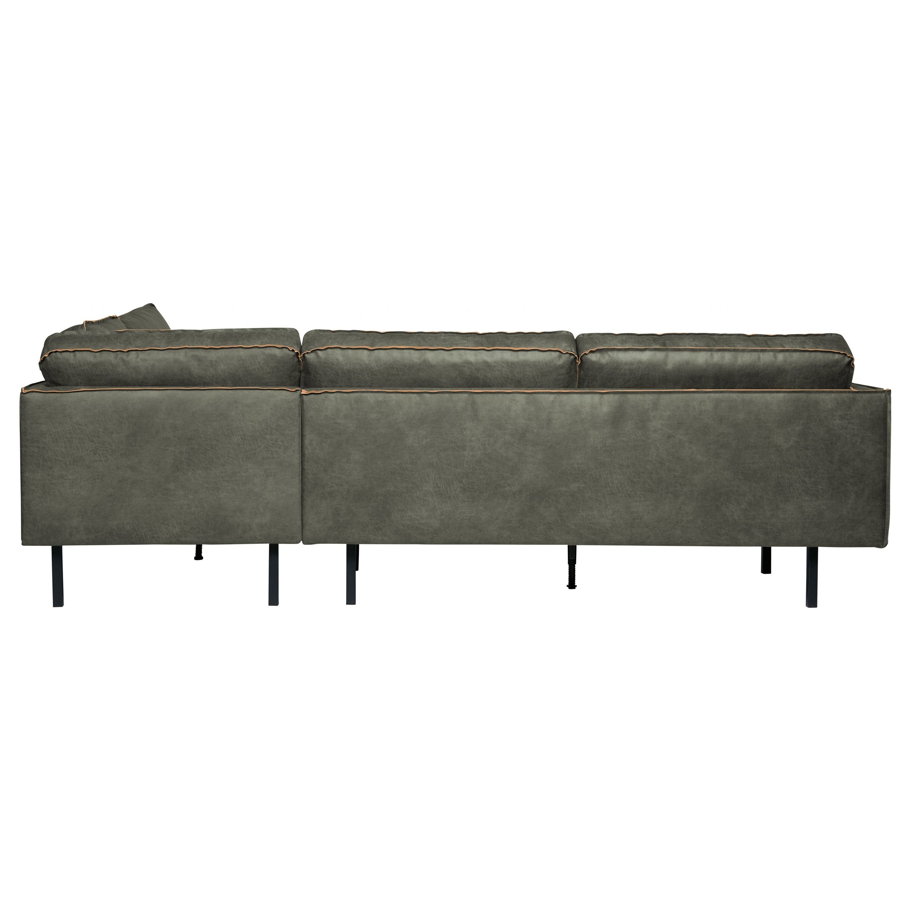 ,,Rodeo" Kampinė Sofa, Dešinė, Perdirbta Oda, Army Spalva