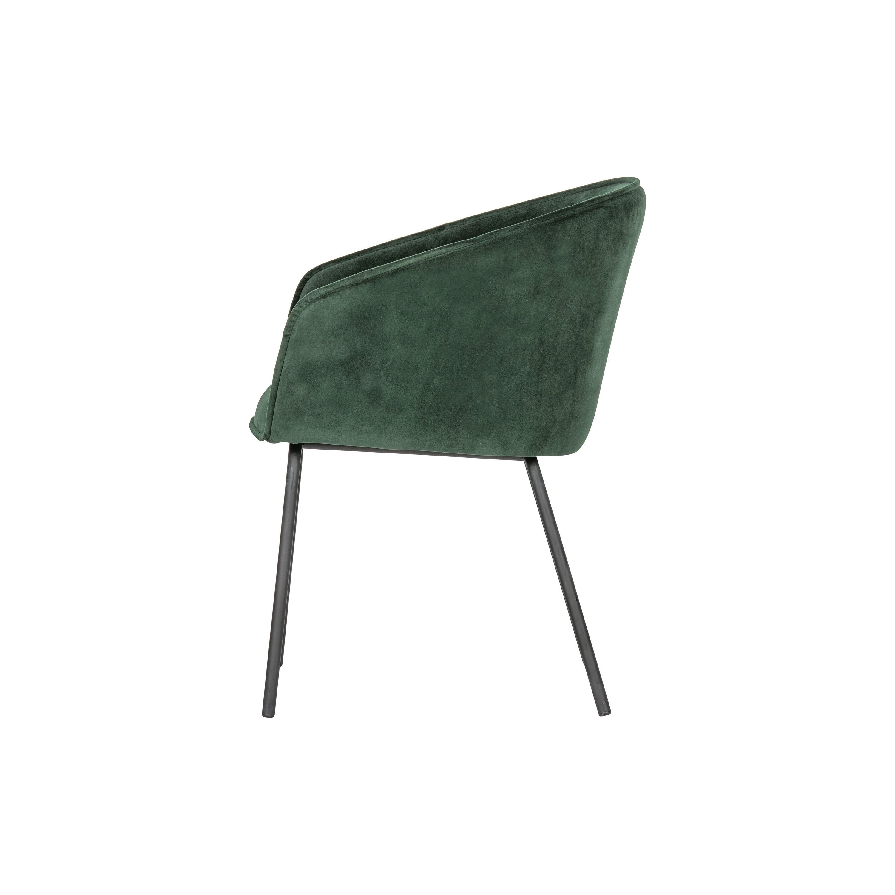 "Sien" valgomojo kėdžių rinkinys, 2 vnt., aksomas, žalia