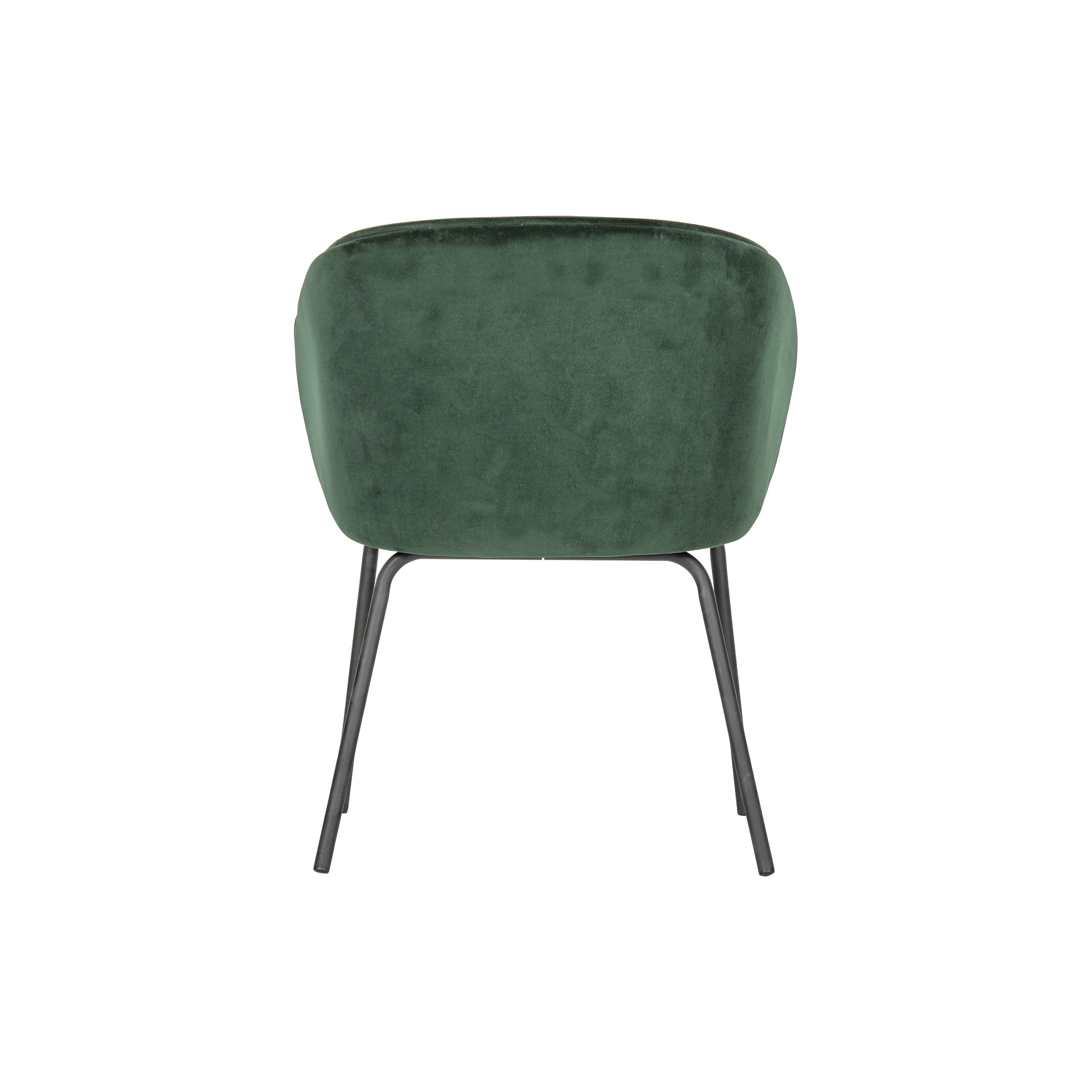 "Sien" valgomojo kėdžių rinkinys, 2 vnt., aksomas, žalia