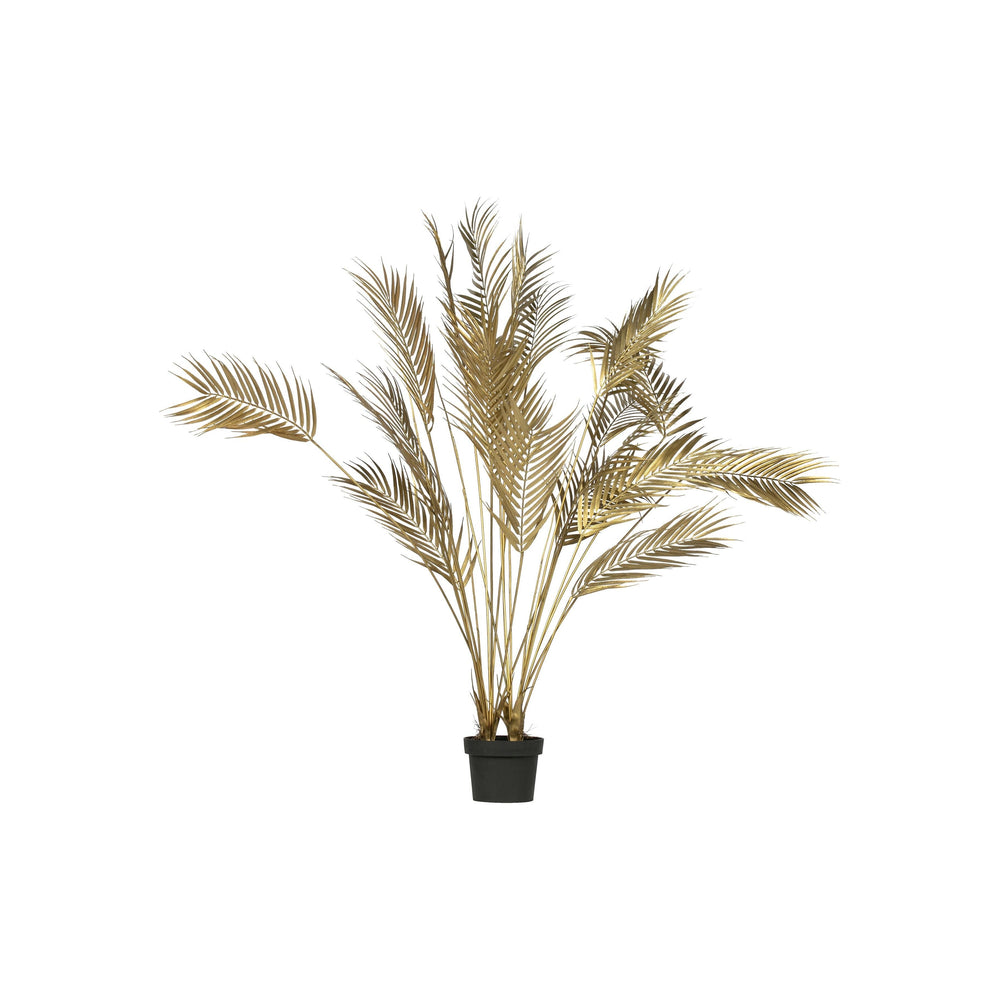 "PALM" dirbtinis augalas su vazonu, aukso spalva, 110 cm