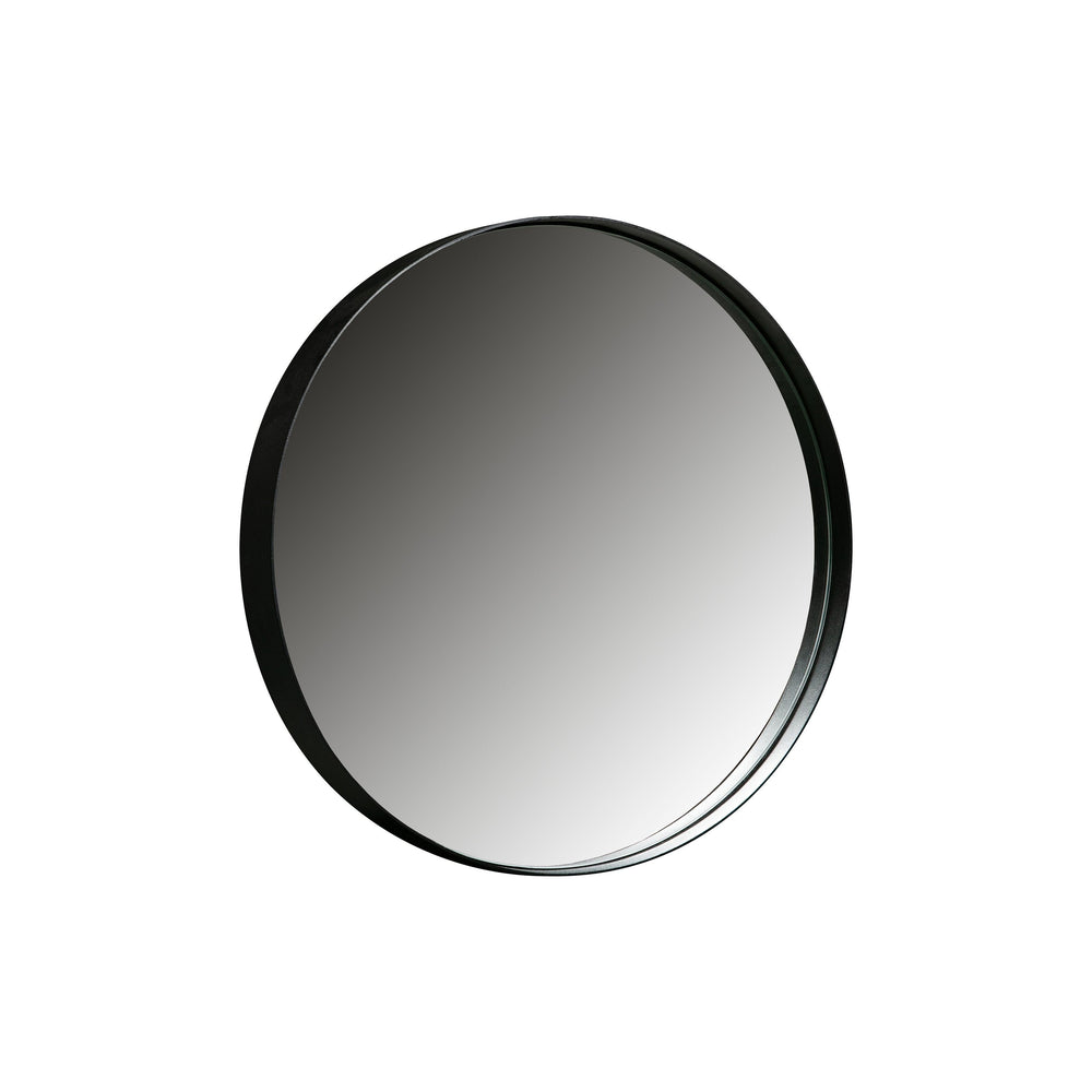 "DOUTZEN" apvalus sieninis veidrodis, juoda spalva, Ø50cm