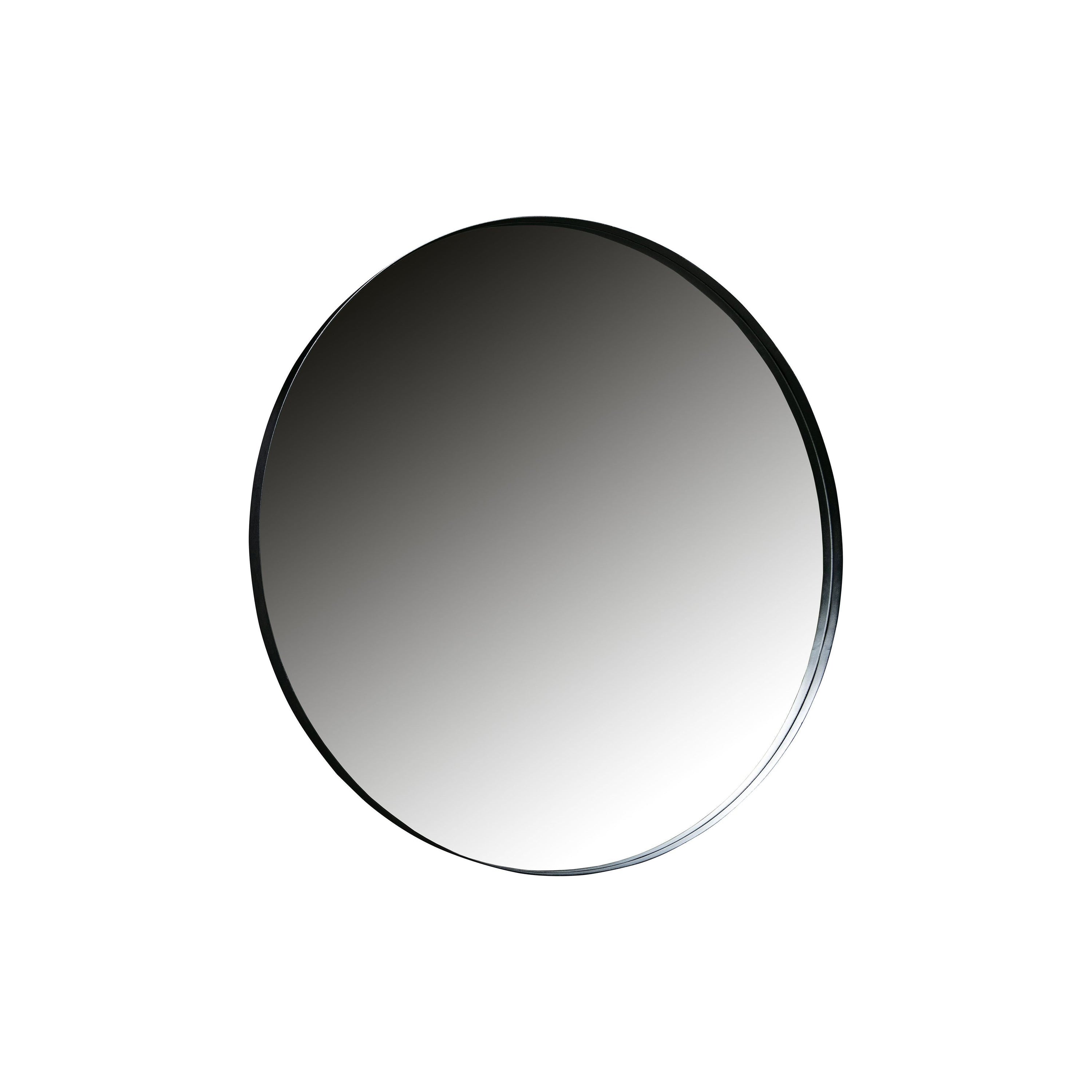 "DOUTZEN" apvalus sieninis veidrodis, juoda spalva, Ø115 cm