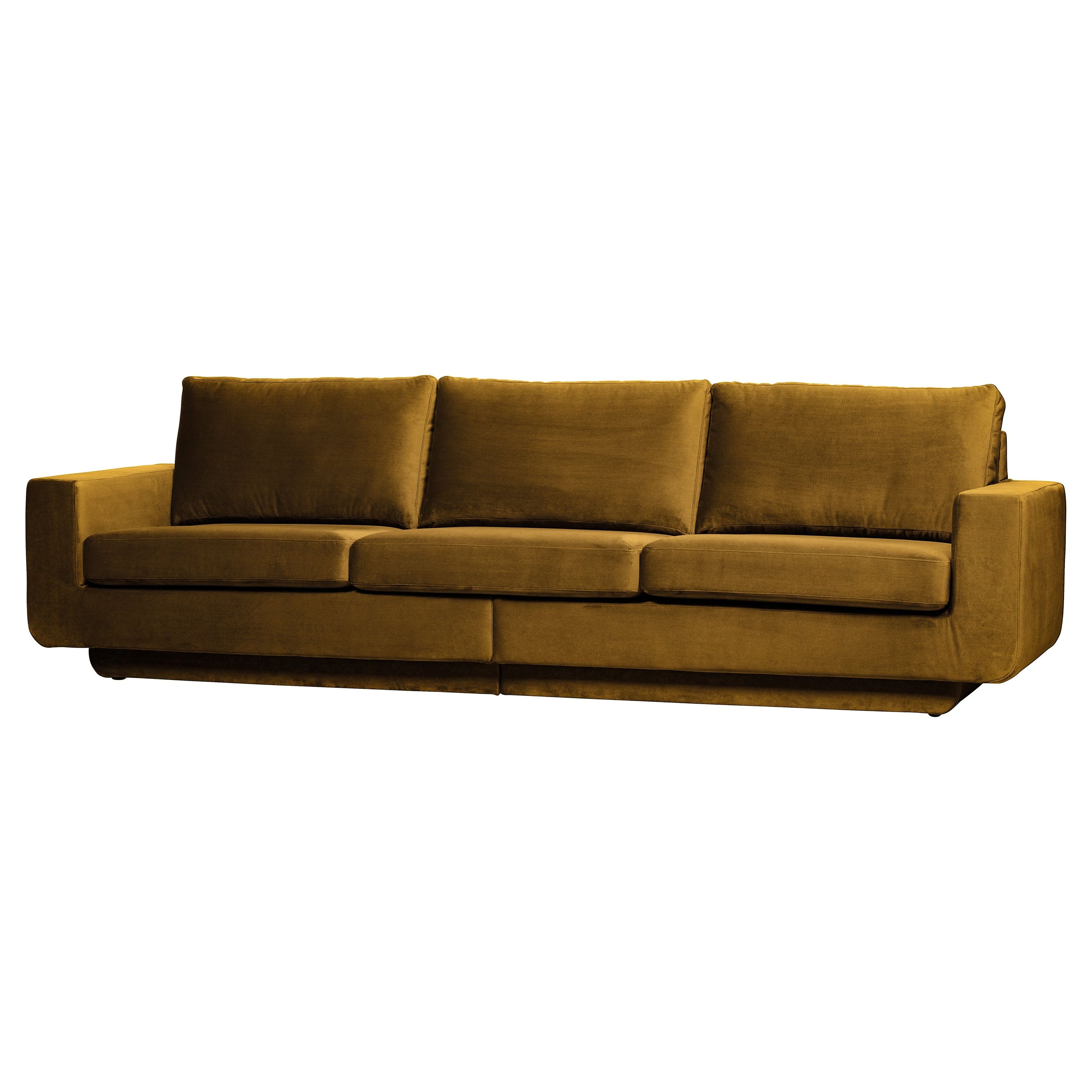 Sofa "FAME", 3-vietė, medaus spalva, aksomas