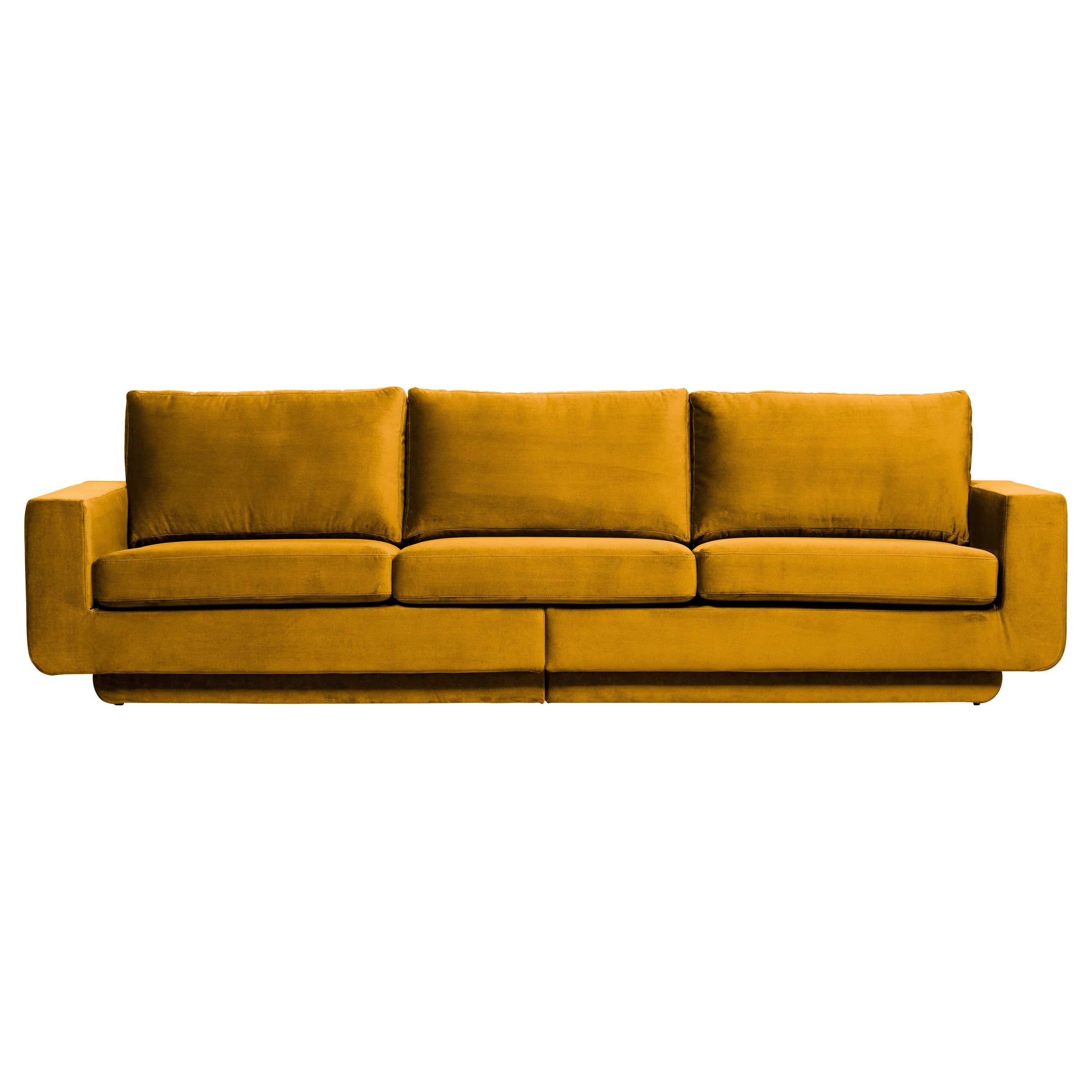 Sofa "FAME", 3-vietė, ochra spalva, aksomas