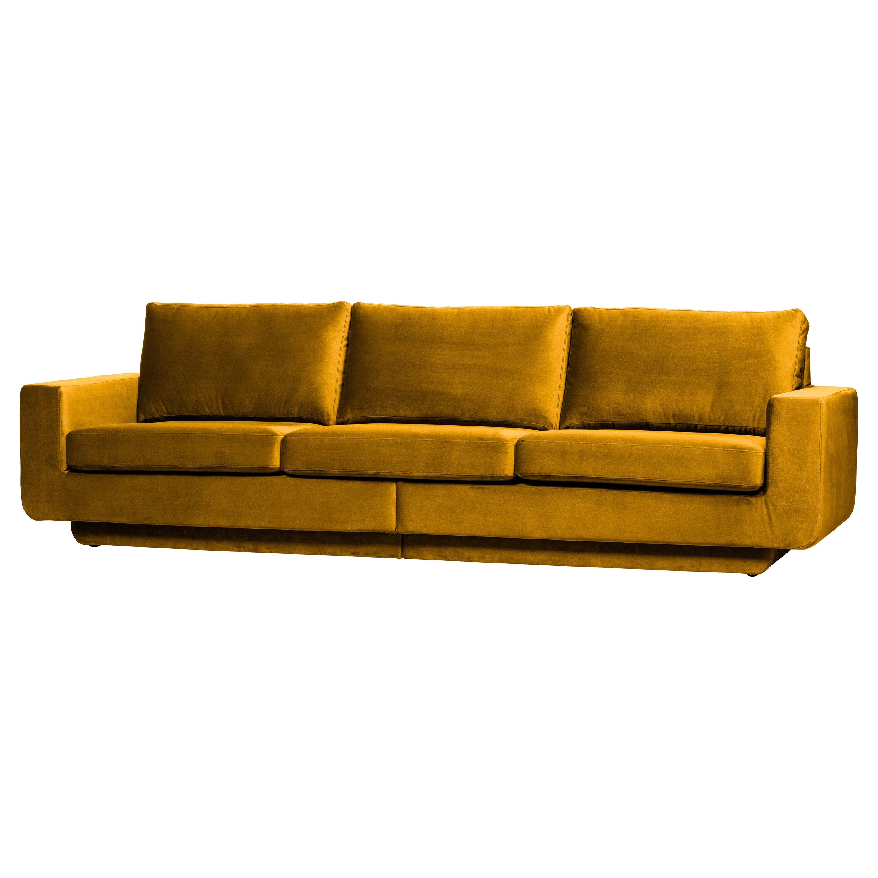Sofa "FAME", 3-vietė, ochra spalva, aksomas