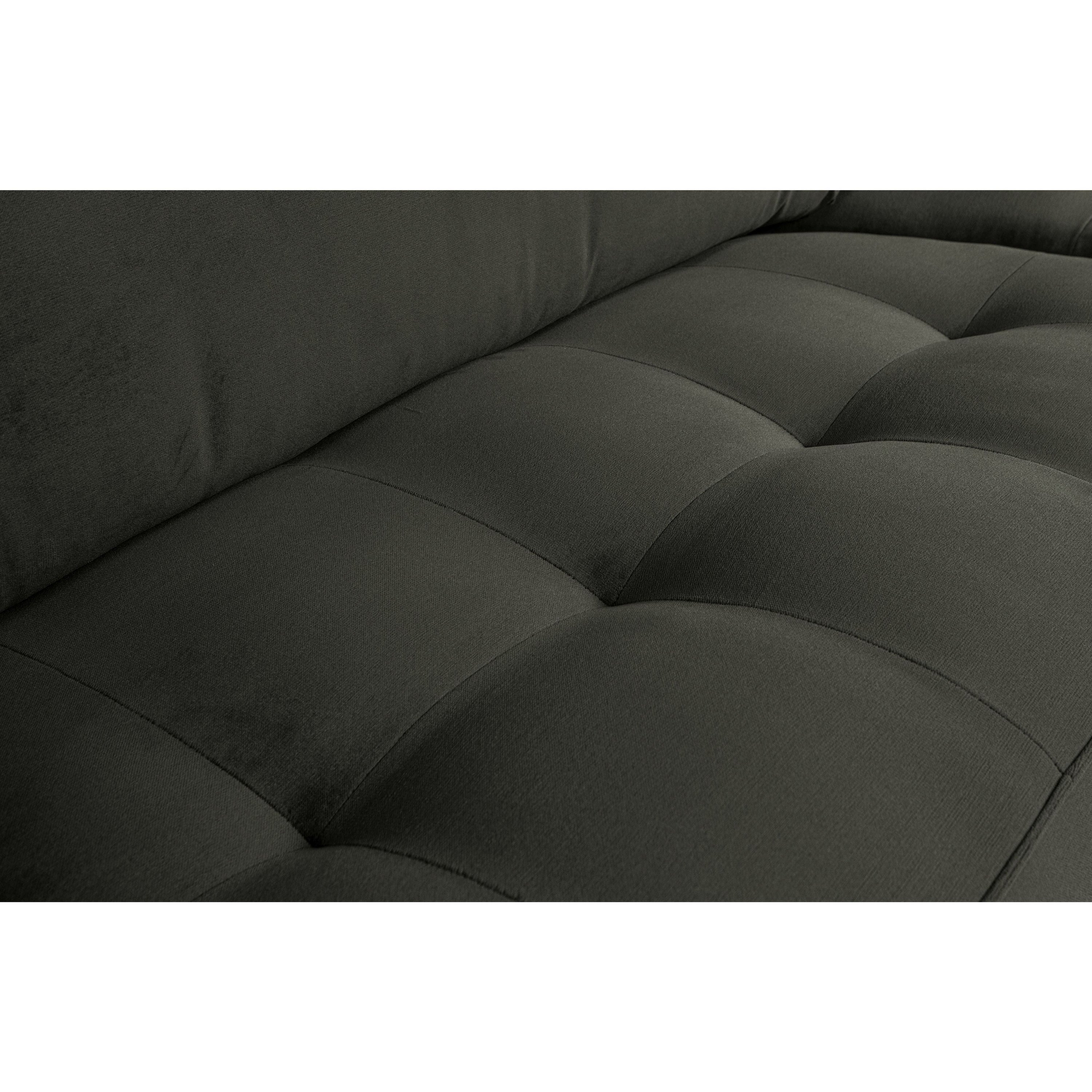 "Rodeo" sofa 2,5-vietų, aksomas, Antracito Spalva
