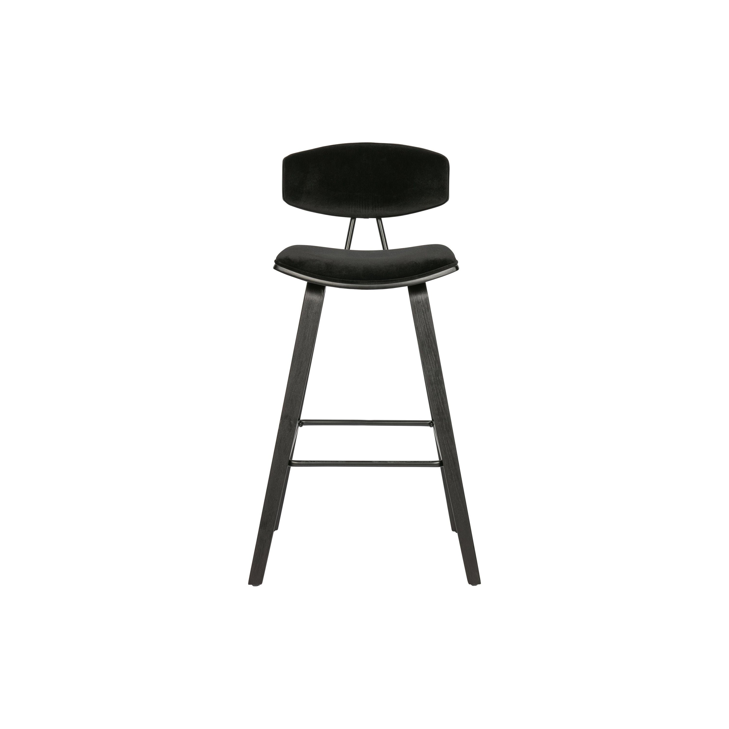 "SENN" baro kėdė, juoda spalva, aksomas
