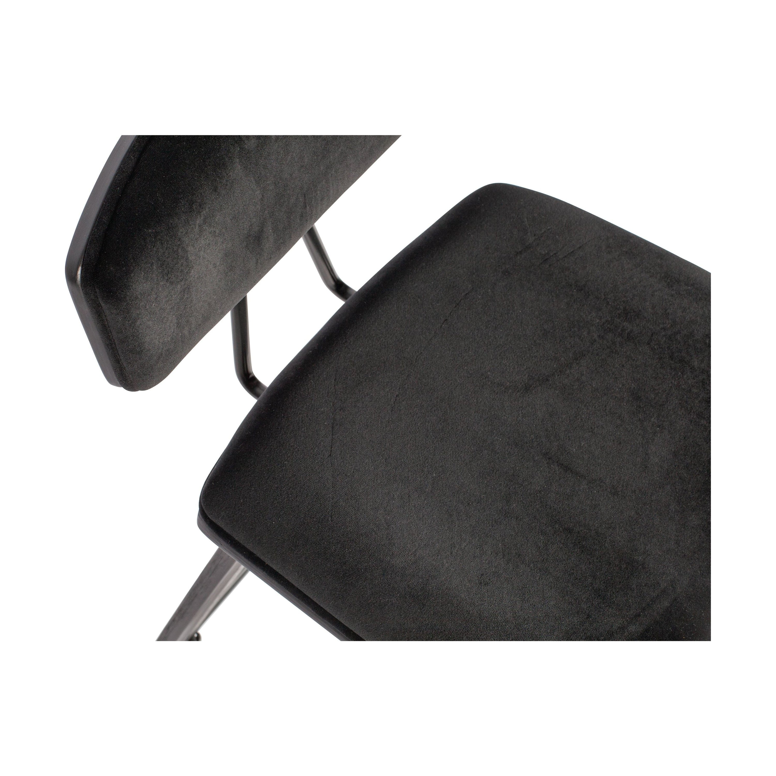 "SENN" baro kėdė, juoda spalva, aksomas