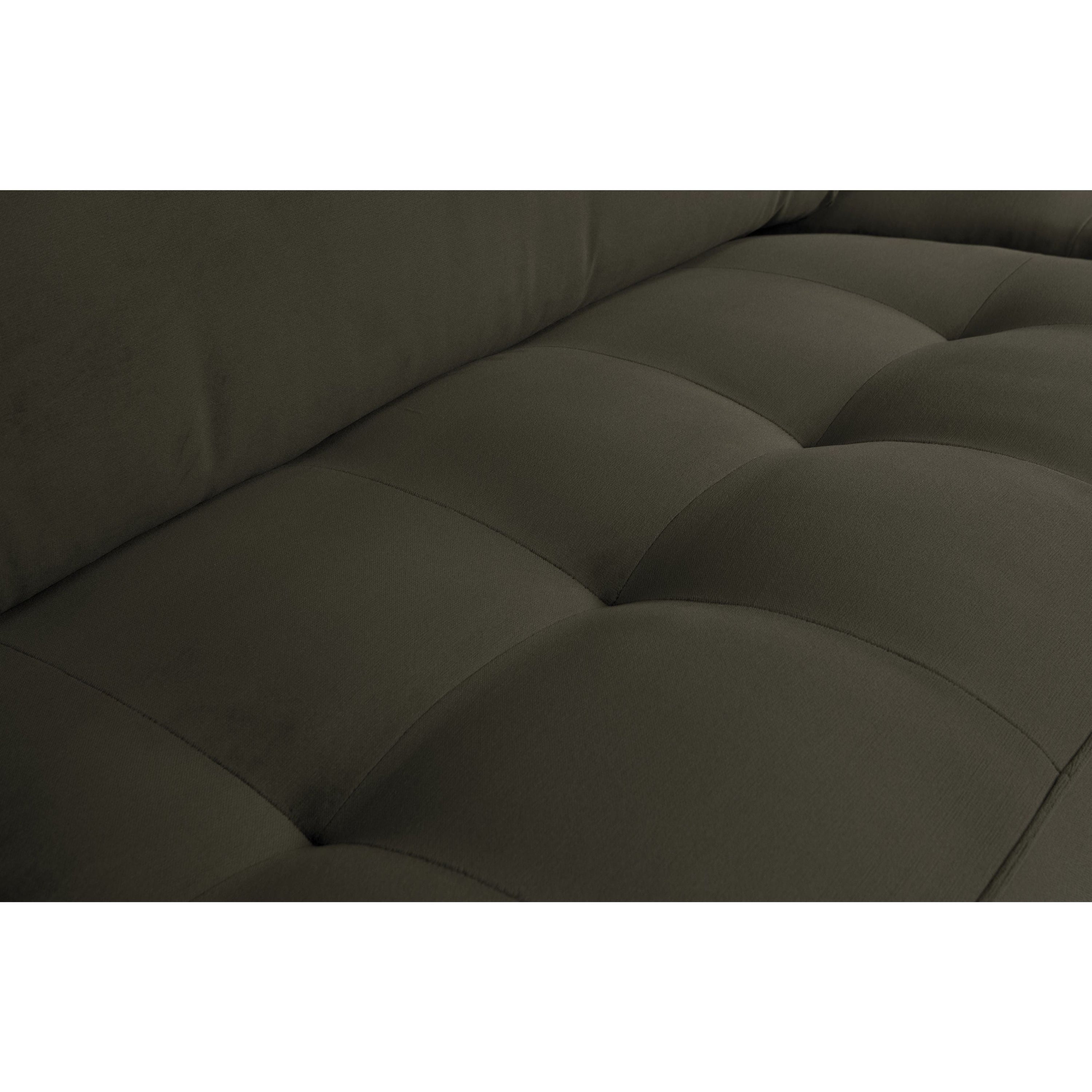 "Rodeo" sofa 2,5-vietų, aksomas, Chaki Spalva