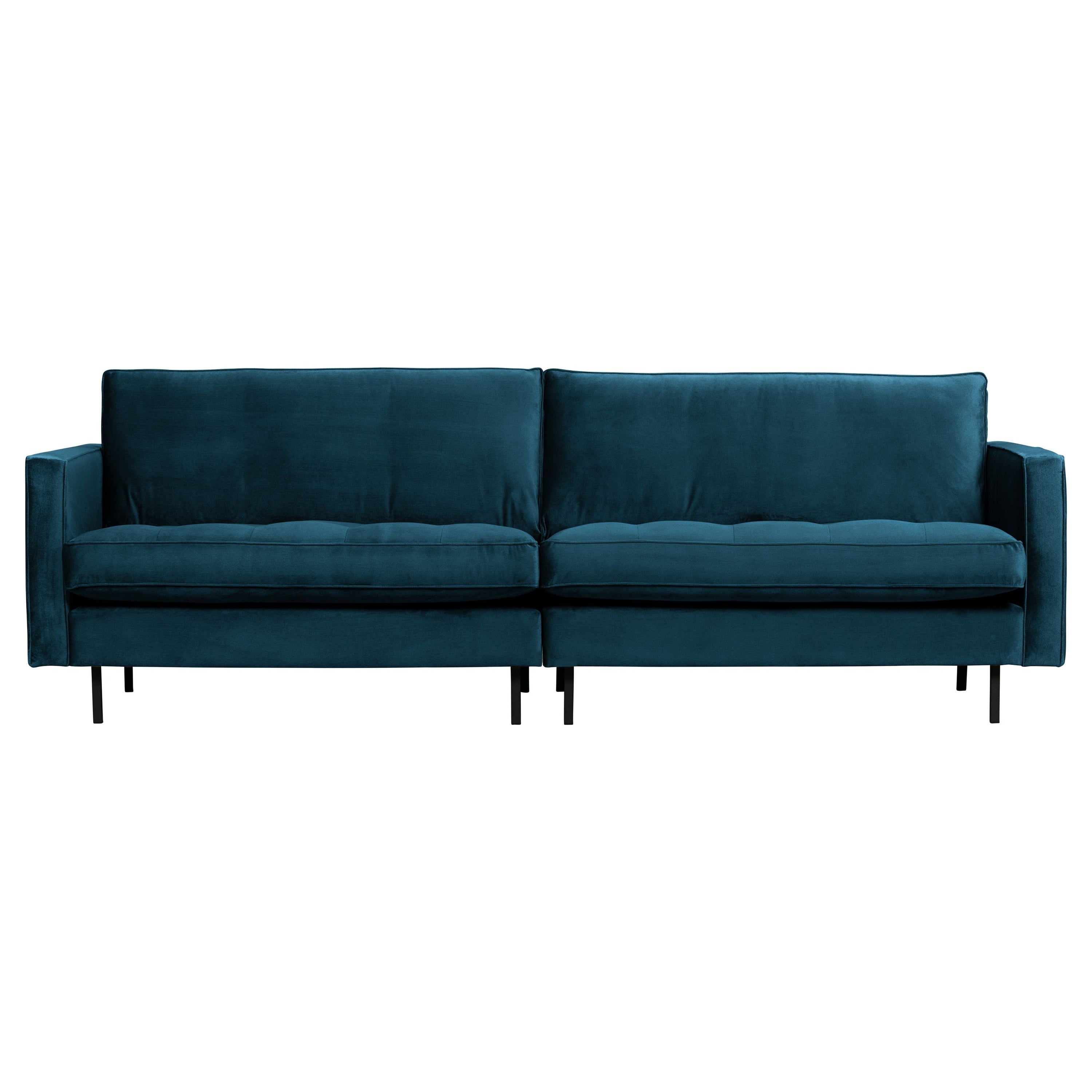 "Rodeo" sofa 3-jų vietų, klasikinė, Aksomas, Mėlyna Spalva
