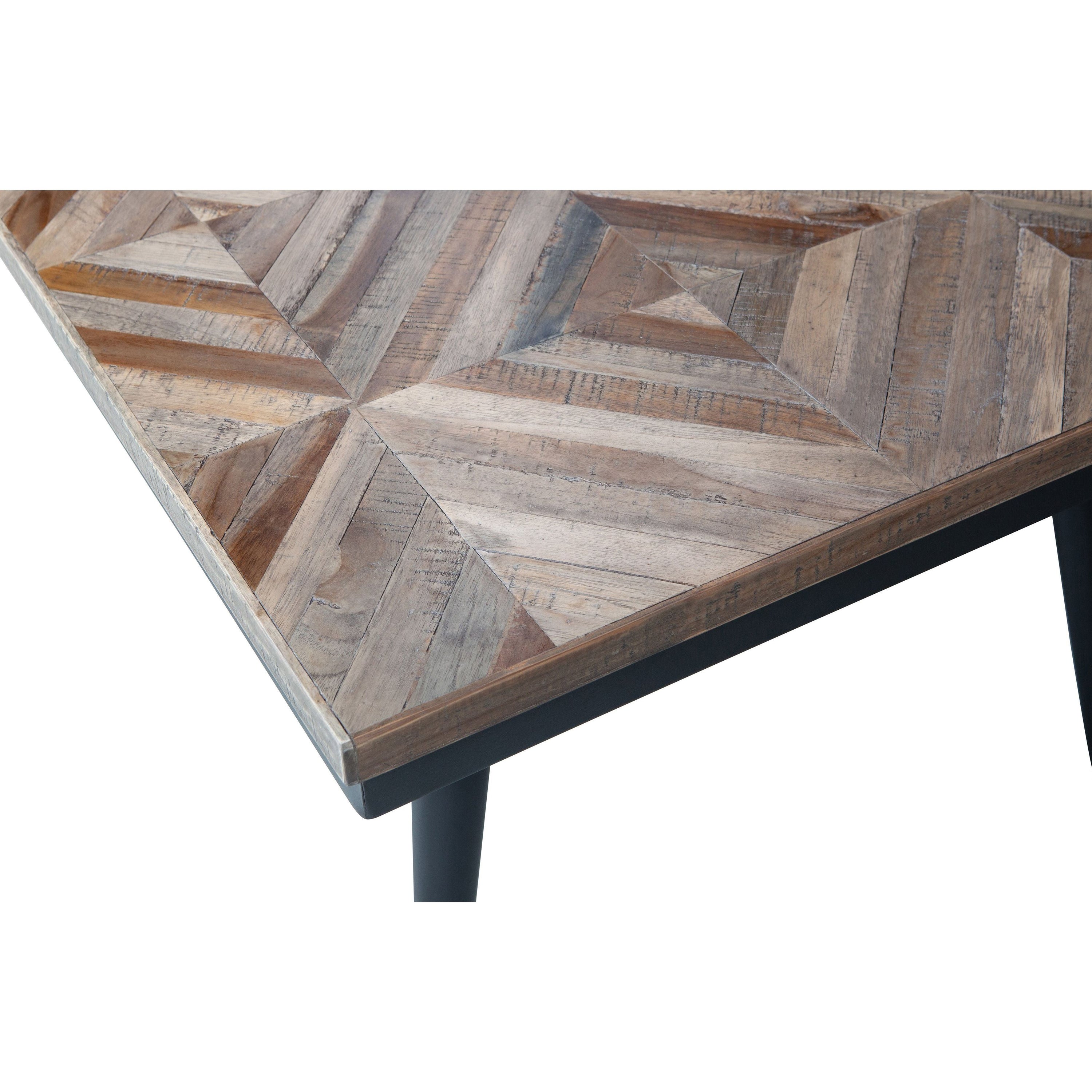 "RHOMBIC" kavos staliukas, juoda/ruda spalva, medis/metalas, 120x60 cm