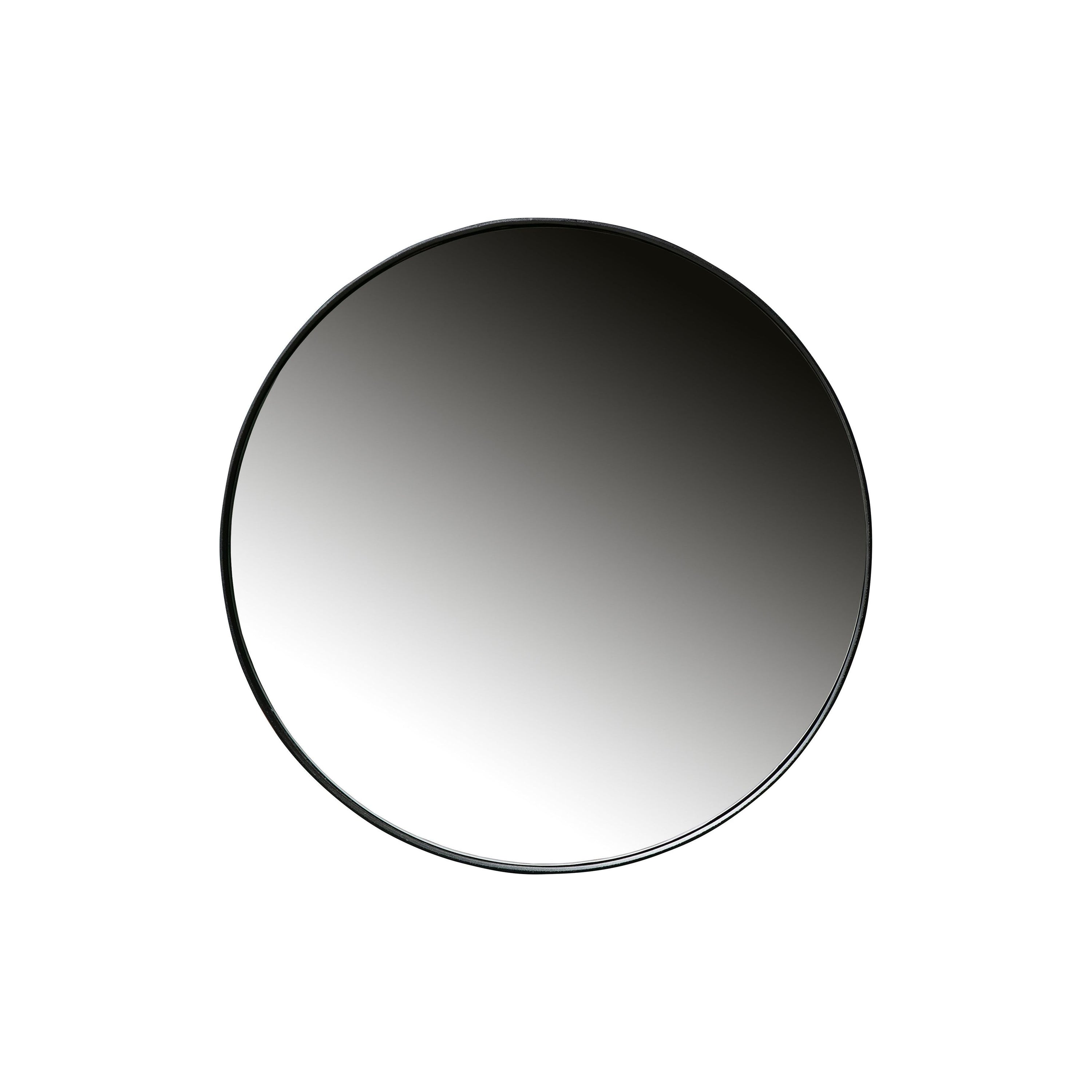 "DOUTZEN" apvalus sieninis veidrodis, juoda spalva, Ø80cm