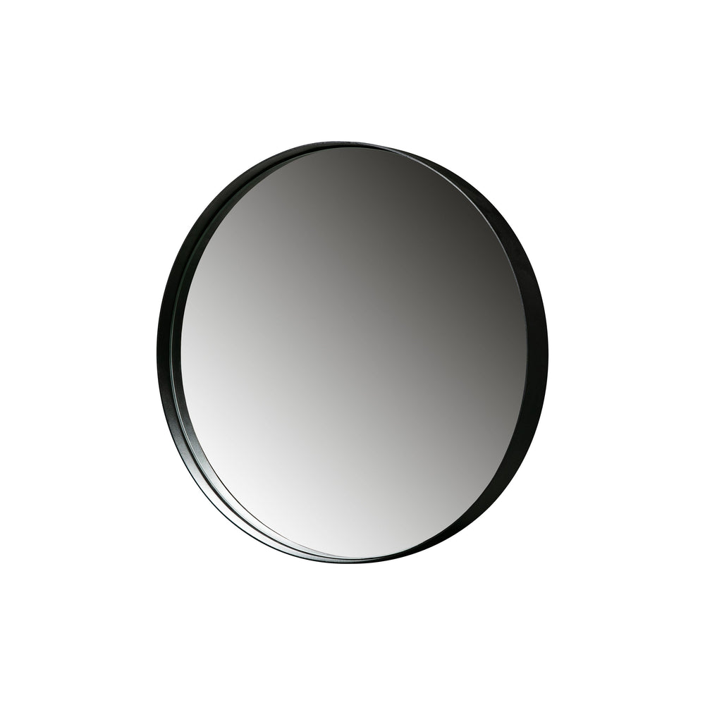 "DOUTZEN" apvalus sieninis veidrodis, juoda spalva, Ø80cm
