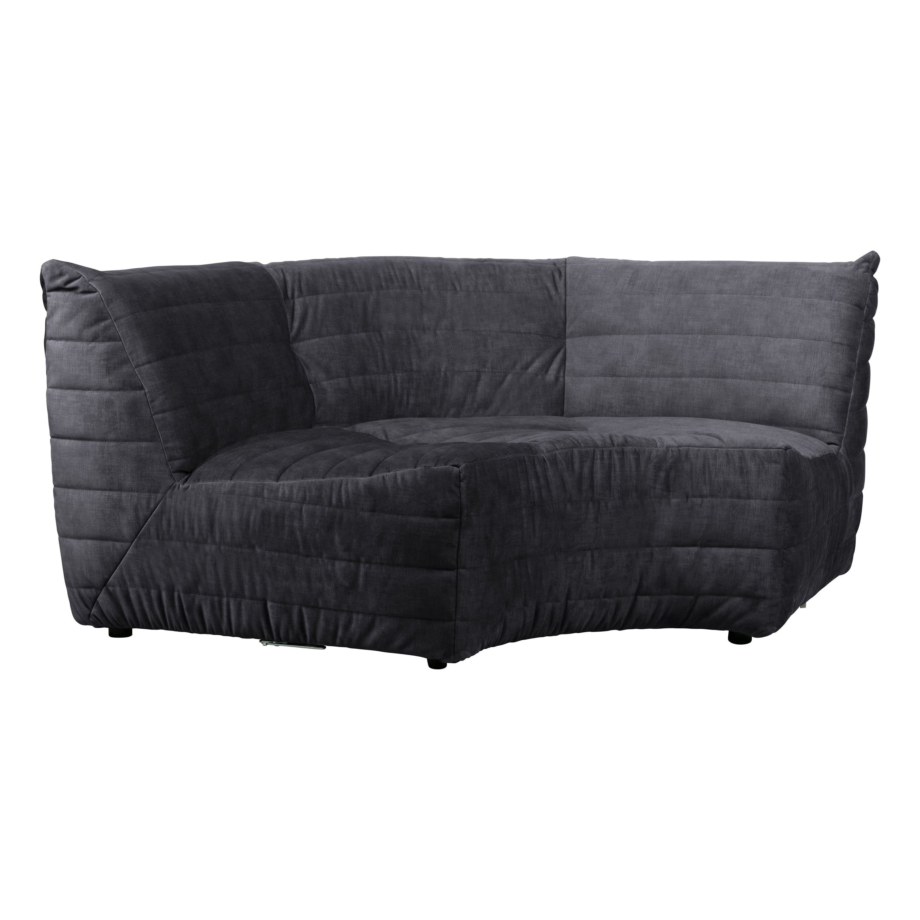 Kampinė Sofa BAG, Antracito Spalvos, Aksomo Audinys