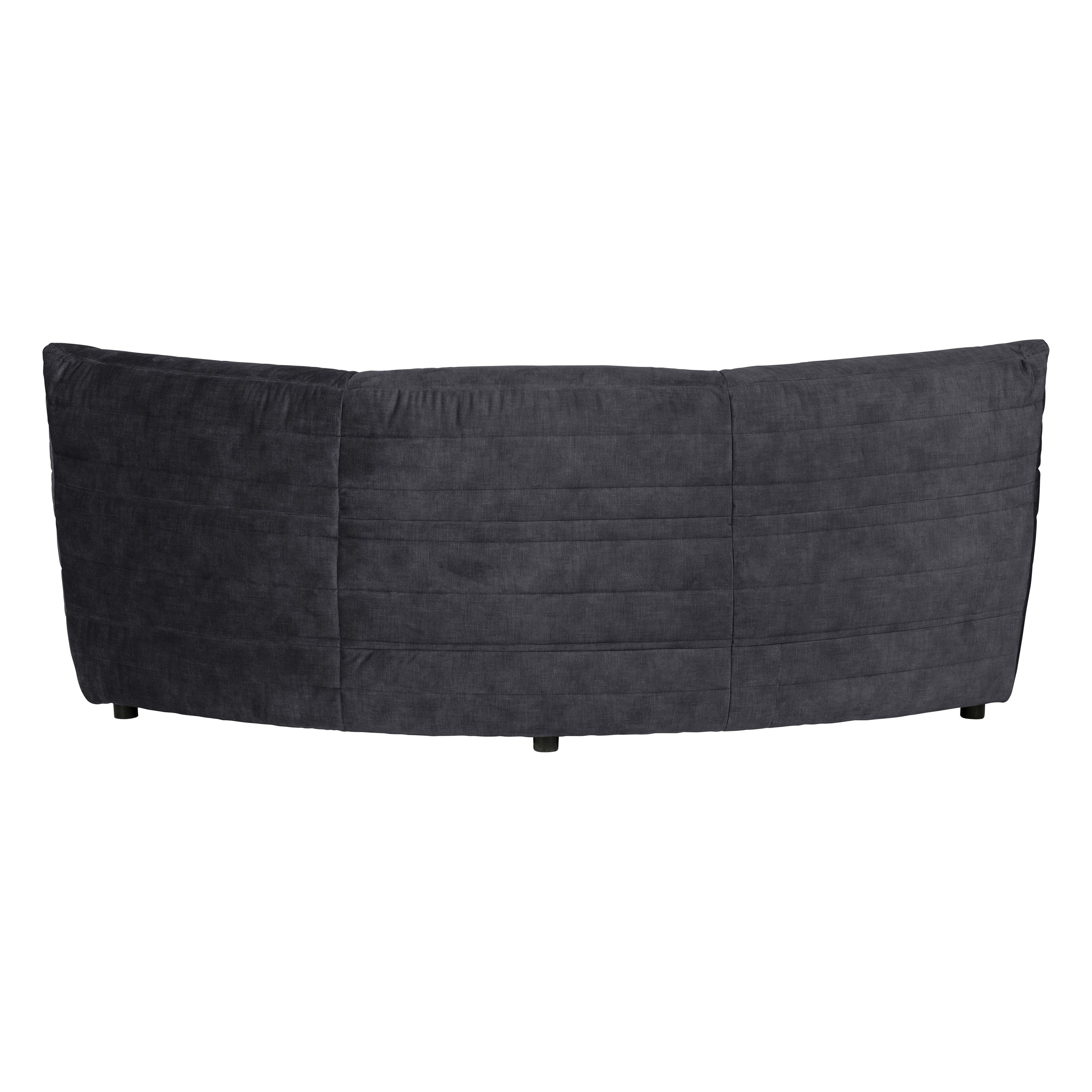 Kampinė Sofa BAG, Antracito Spalvos, Aksomo Audinys