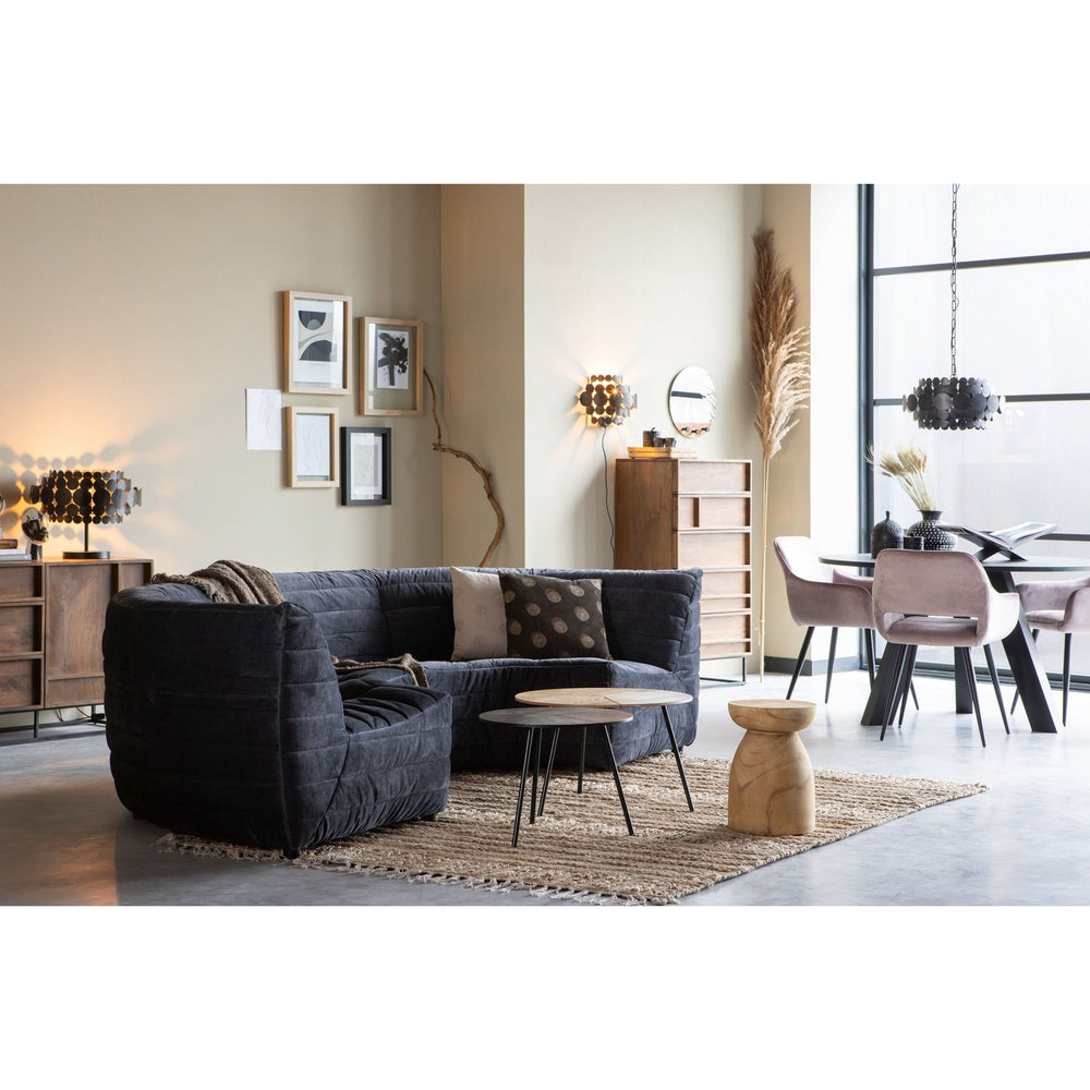 "Bag" Kampinė Sofa, Antracito Spalvos Aksomo Audinys