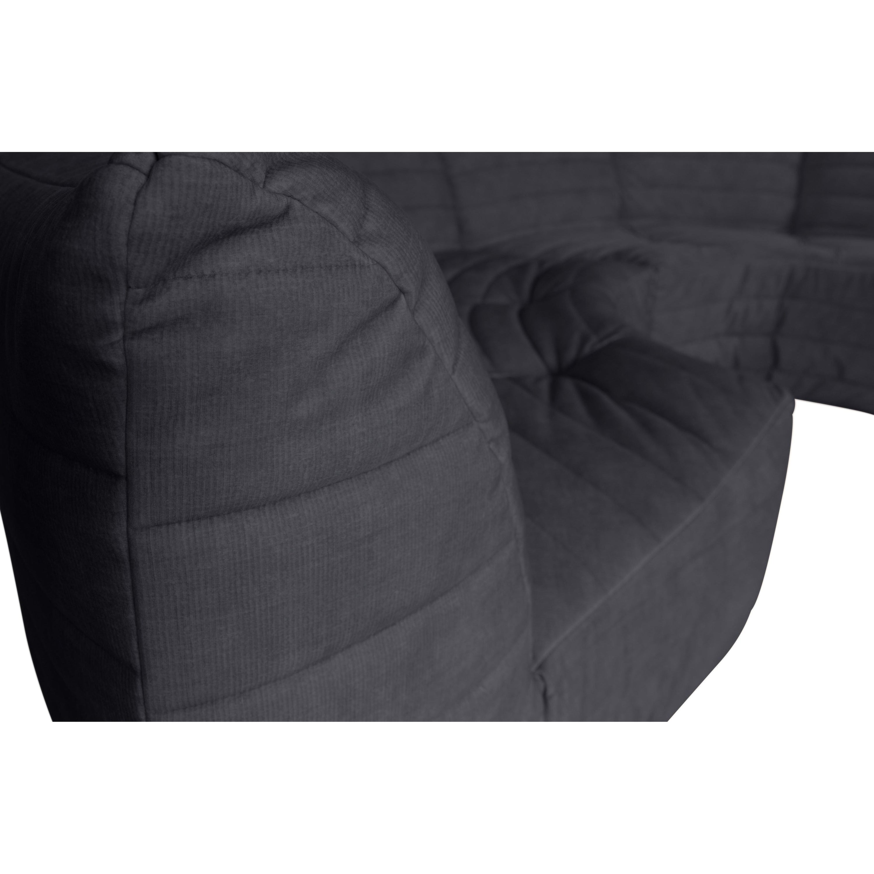 Kampinė Sofa BAG, Antracito Spalvos, Aksomo Audinys
