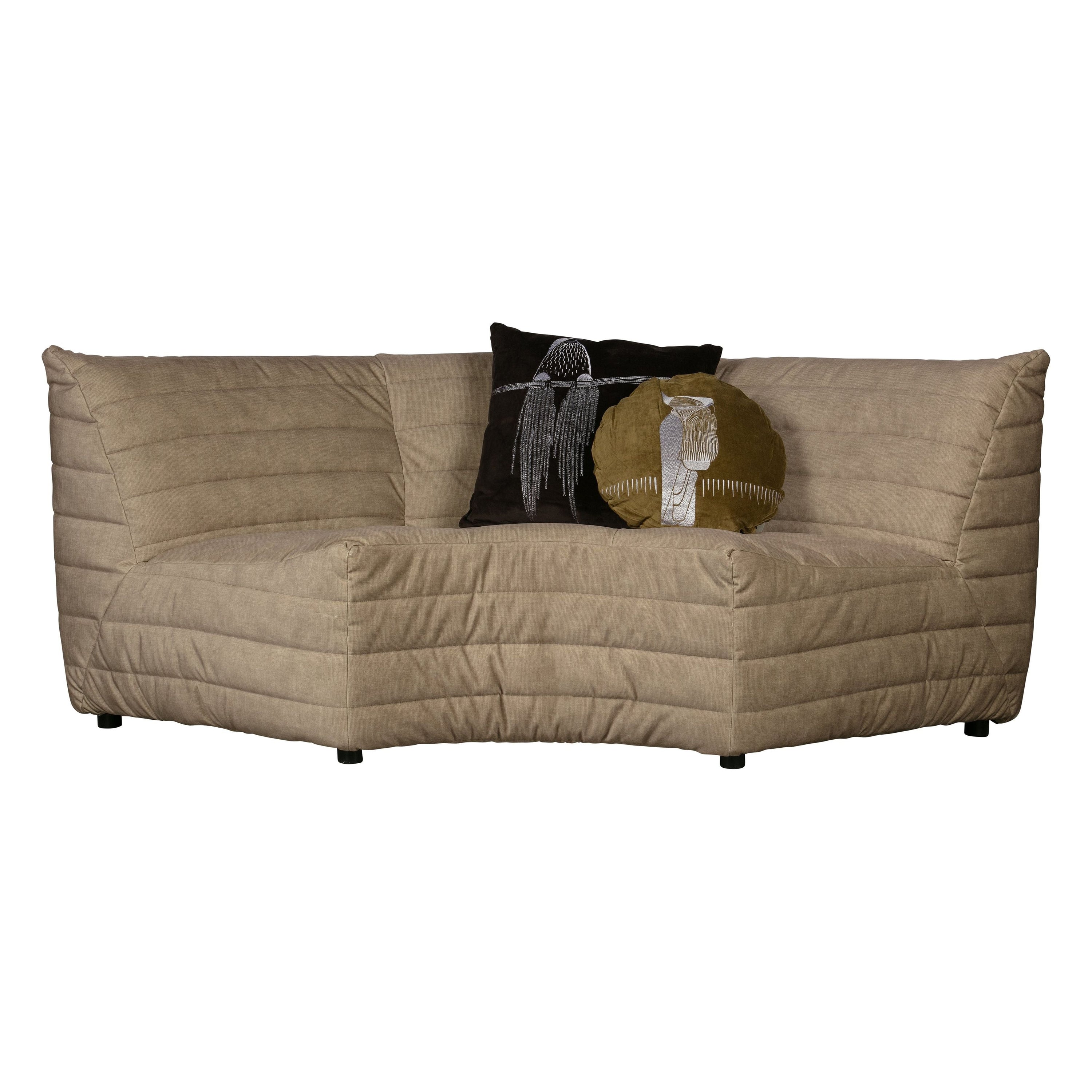 Kampinė Sofa BAG, Smėlio Spalvos, Aksomo Audinys