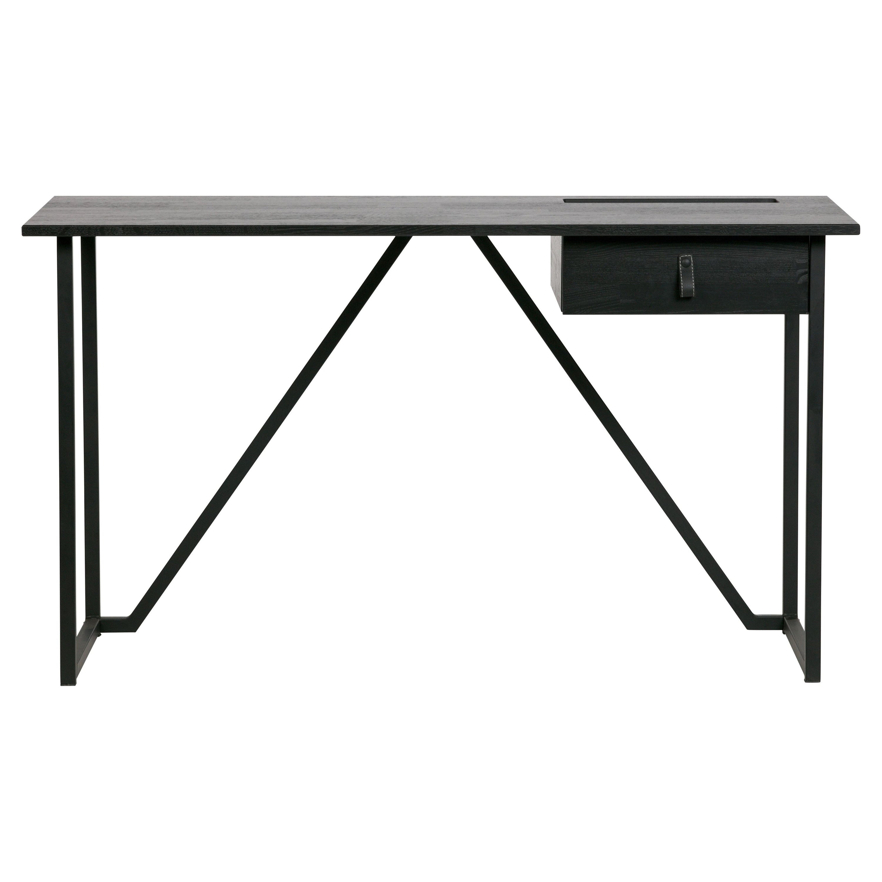 "Julius" rašomasis stalas, tamsiai pilka, 126cm