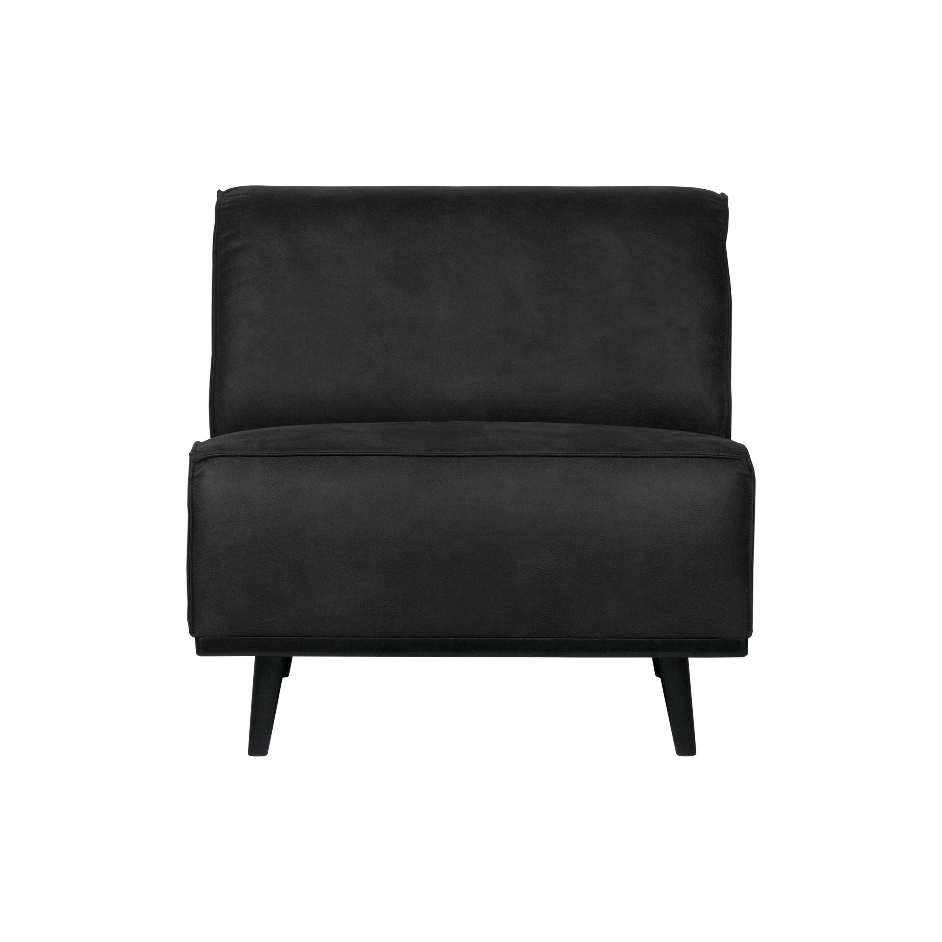 Modulinės sofos dalis STATEMENT, vienvietė, juoda spalva