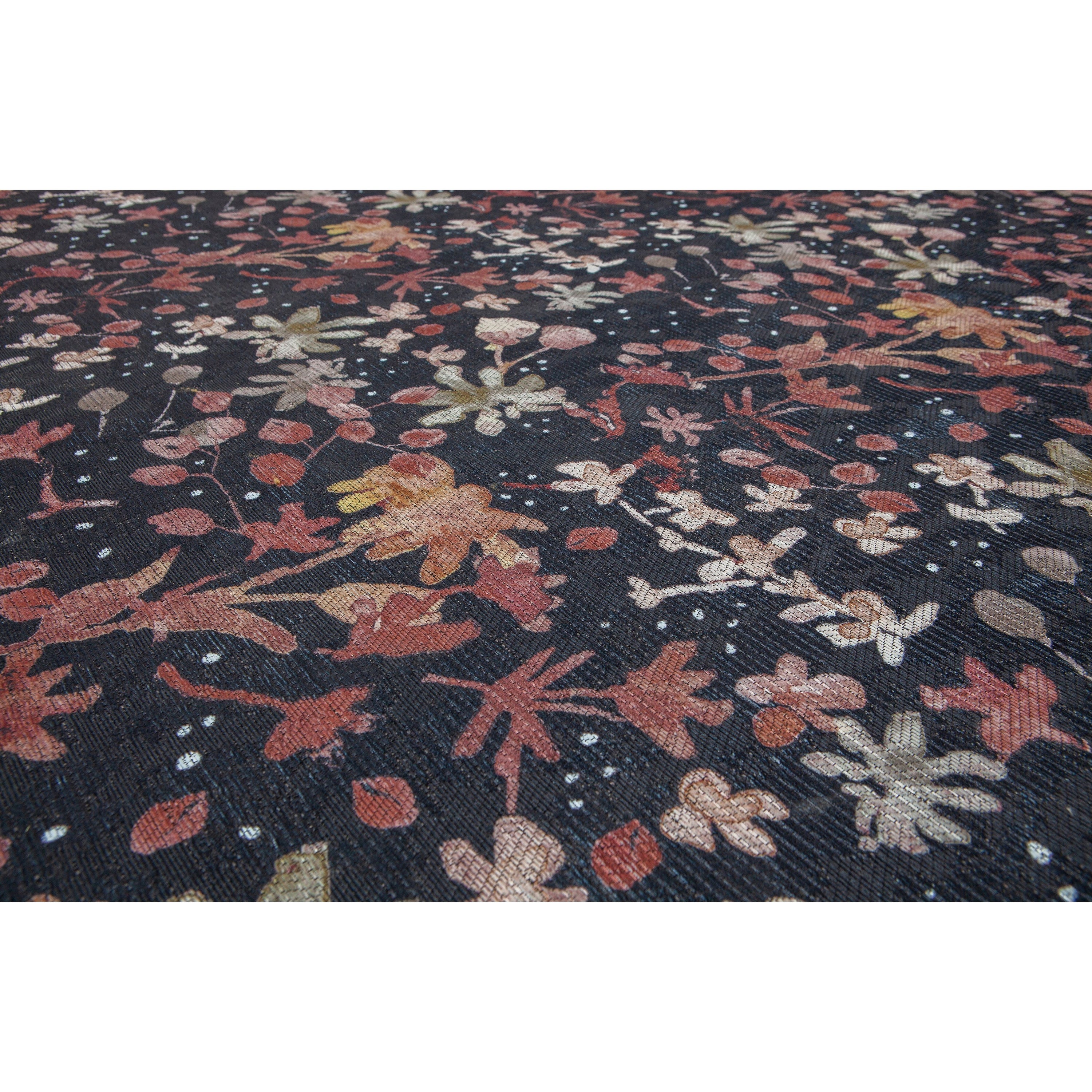 „Aquarel“ gėlėtas kilimėlis, kaštono spalvos Ø200cm