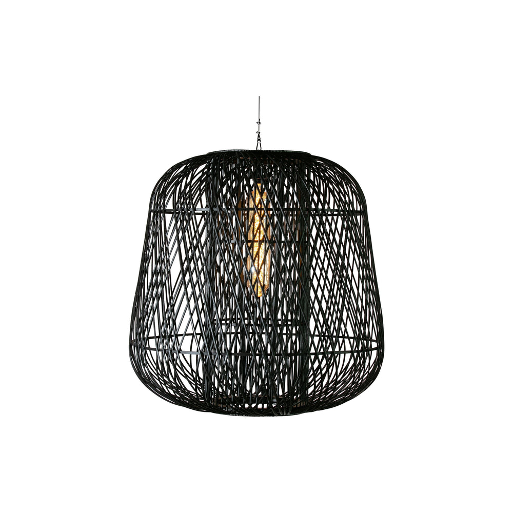 "Moza" pakabinamas šviestuvas, bambukas, juoda, 100x100cm