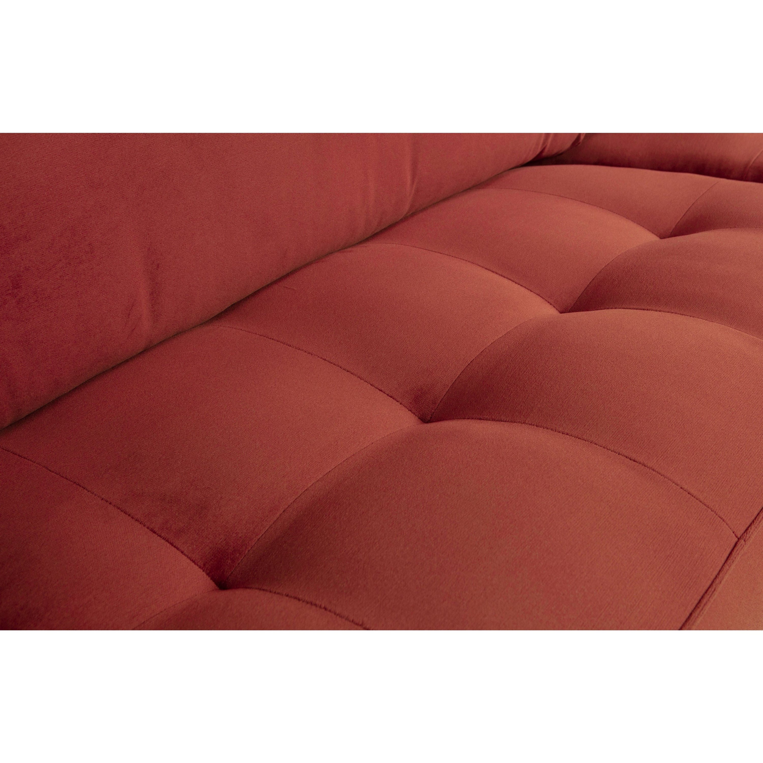 "Rodeo" sofa 3-jų vietų, klasikinė, Aksomas, Kaštono Spalva