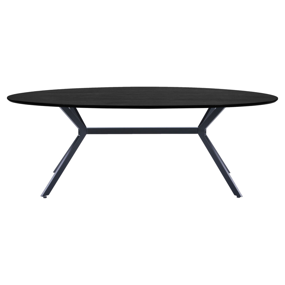 "Bruno" ovalus valgomojo stalas, juoda, 220cm