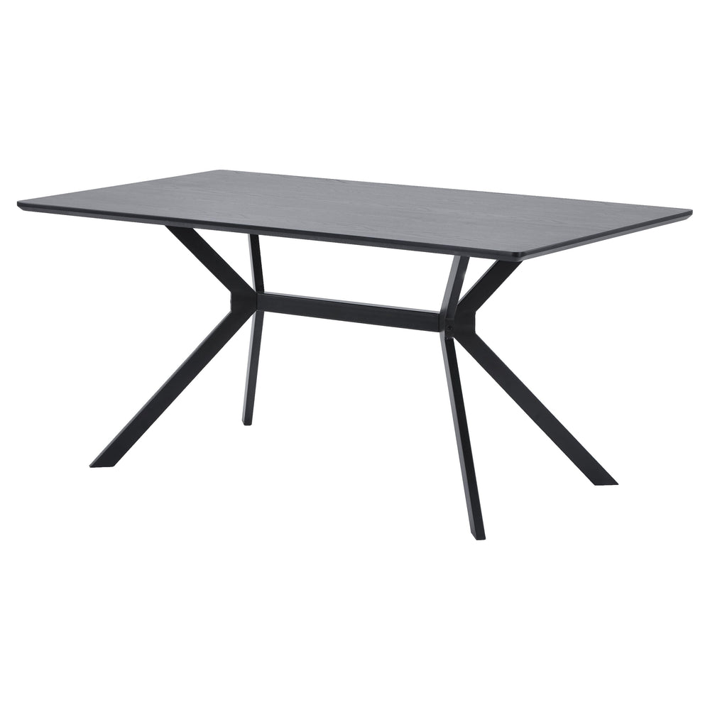 "Bruno" valgomojo stalas, juoda, 160cm