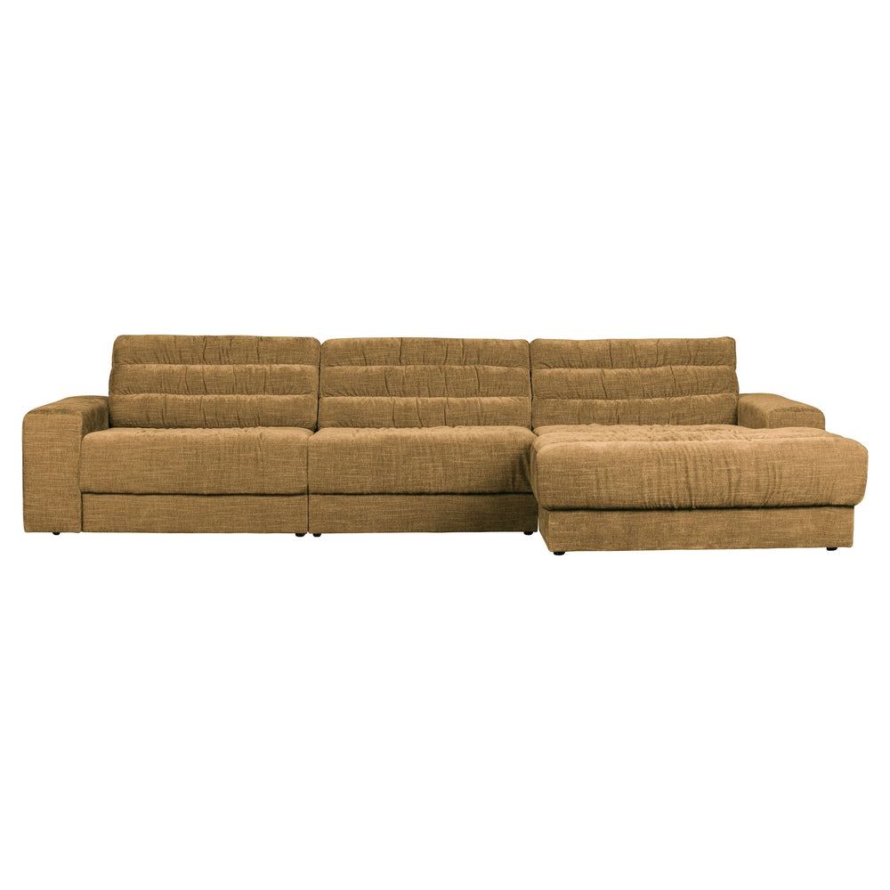 Modulinė sofa su kampu dešinėje "DATE", aukso spalva
