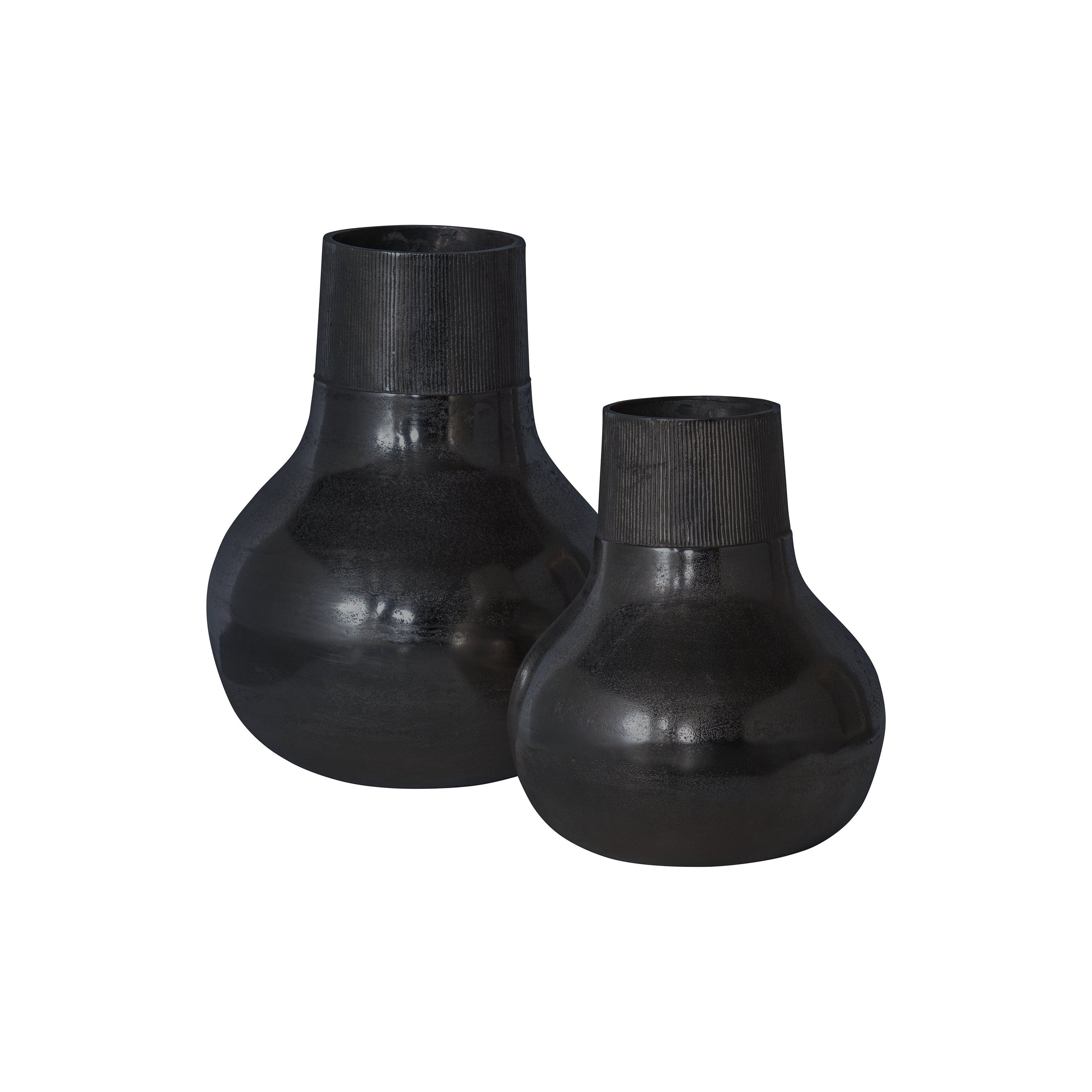 "METAL" vaza XL, juoda spalva, metalas