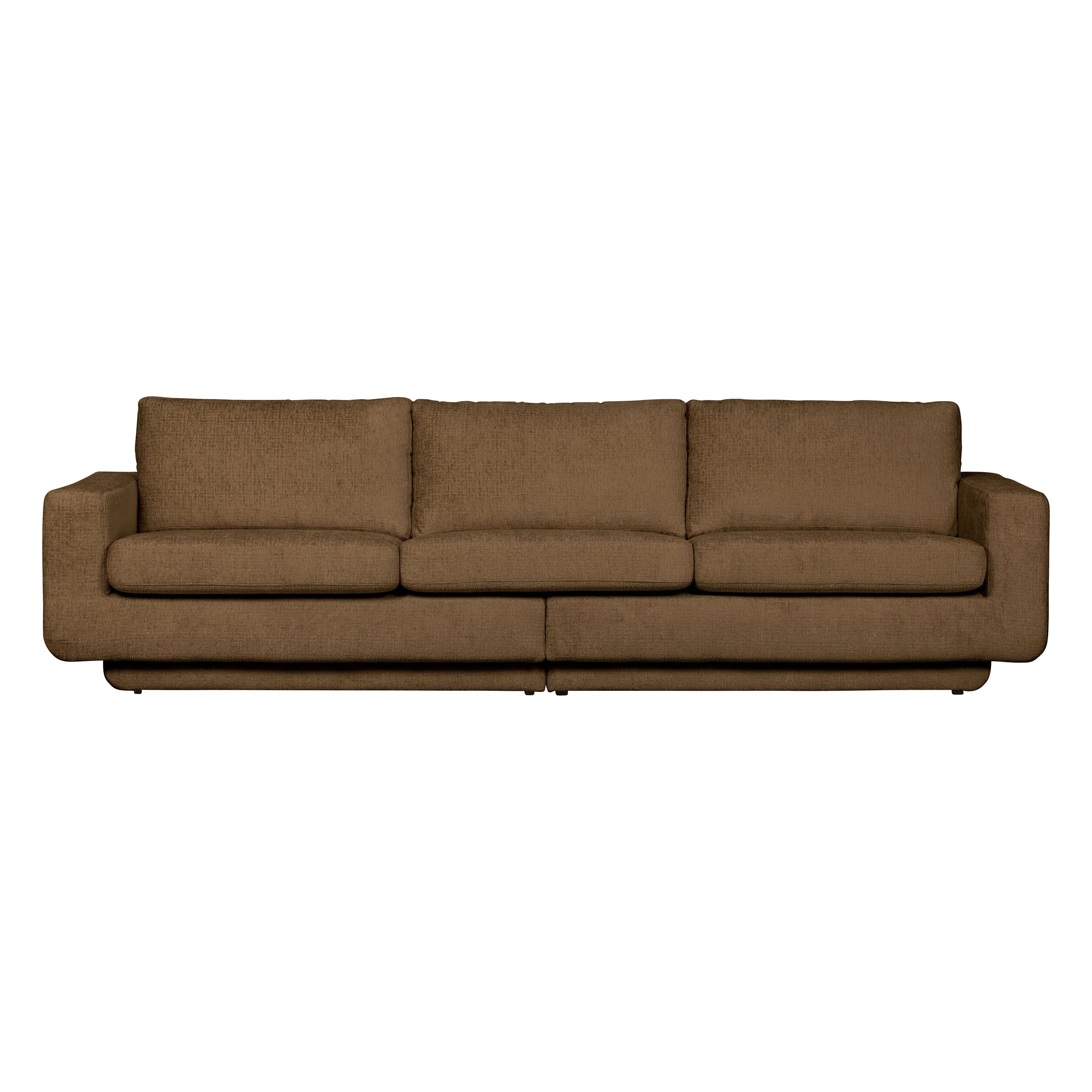 Sofa "FAME", 3-vietė, ruda spalva, aksomas