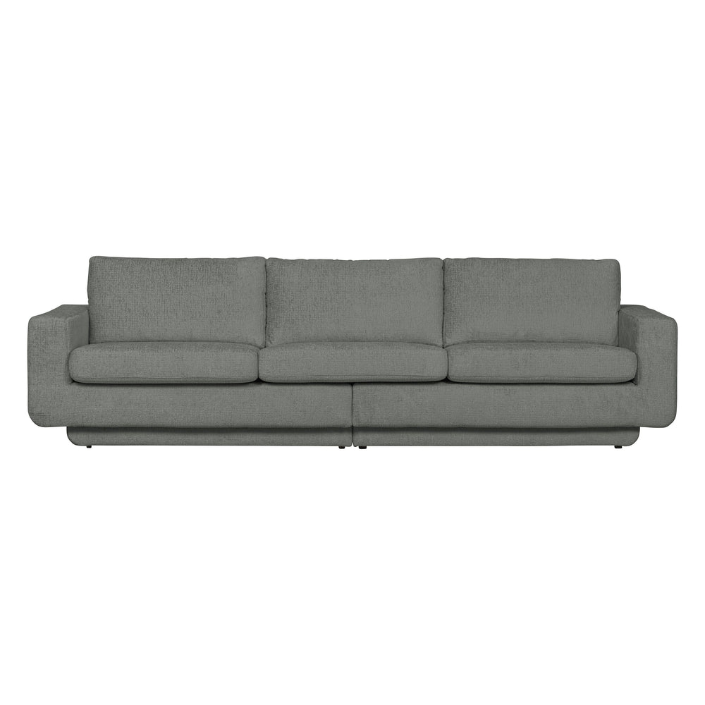 Sofa "FAME", 3-vietė, žalsvai pilka spalva, aksomas