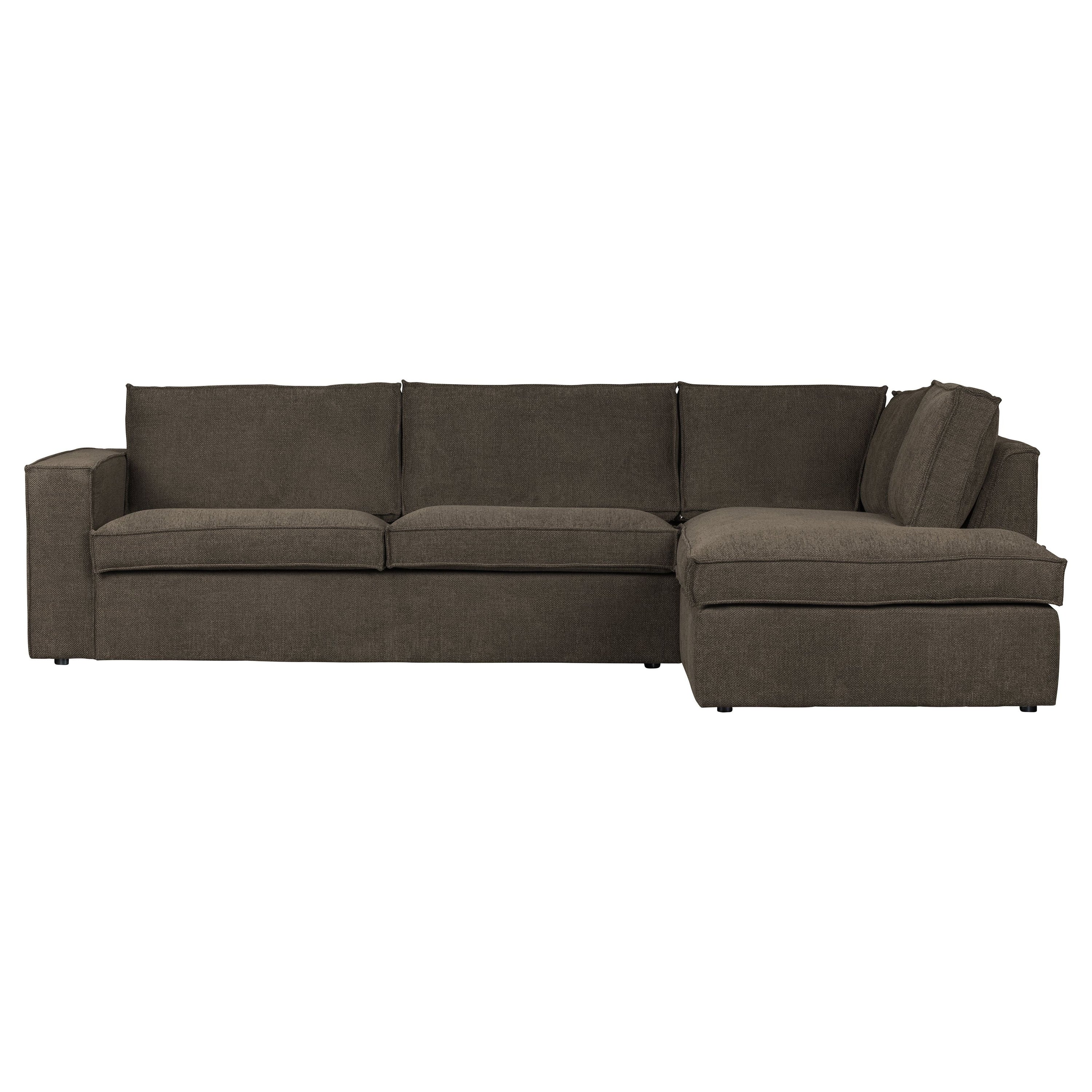 Kampinė sofa "FREDDIE", dešinė pusė, ruda spalva