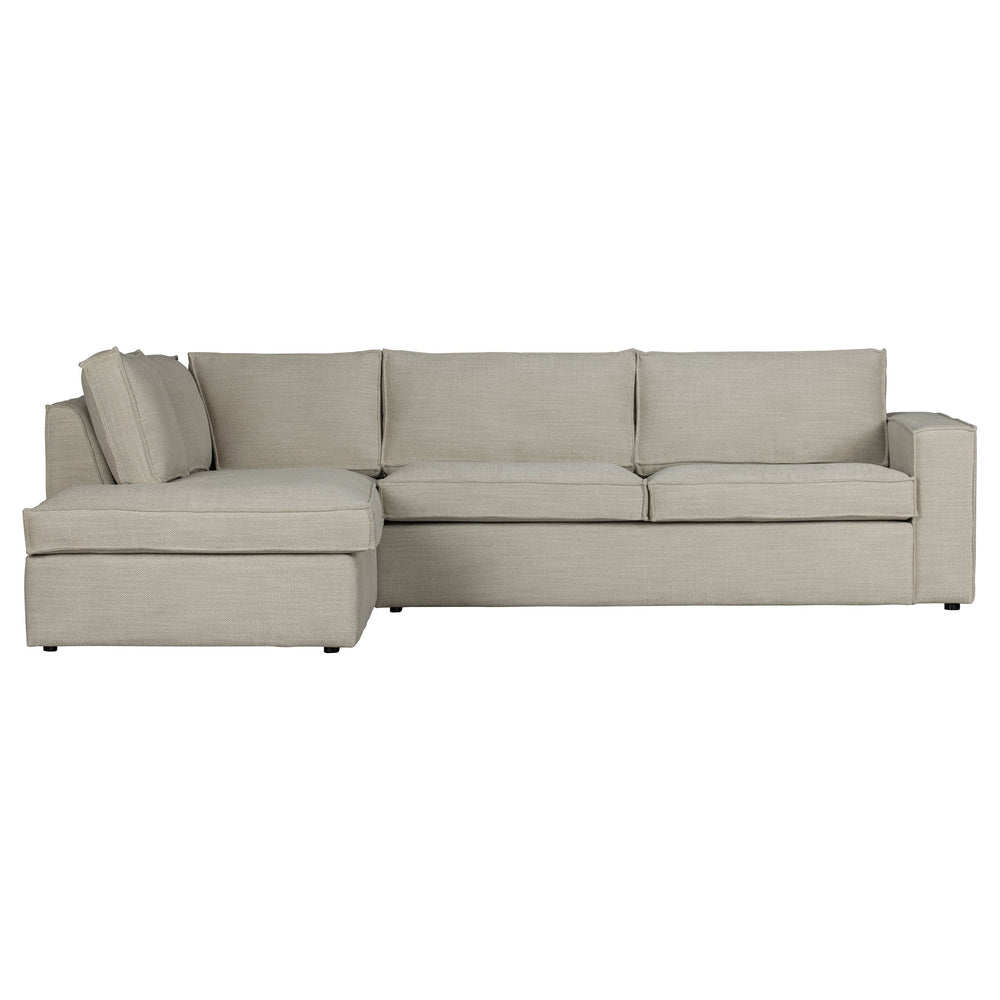 Kampinė sofa "FREDDIE", kairė pusė, natūrali spalva