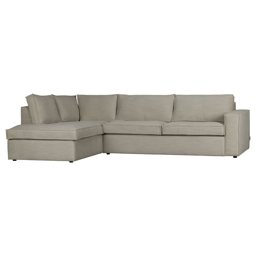 Kampinė sofa "FREDDIE", kairė pusė, natūrali spalva