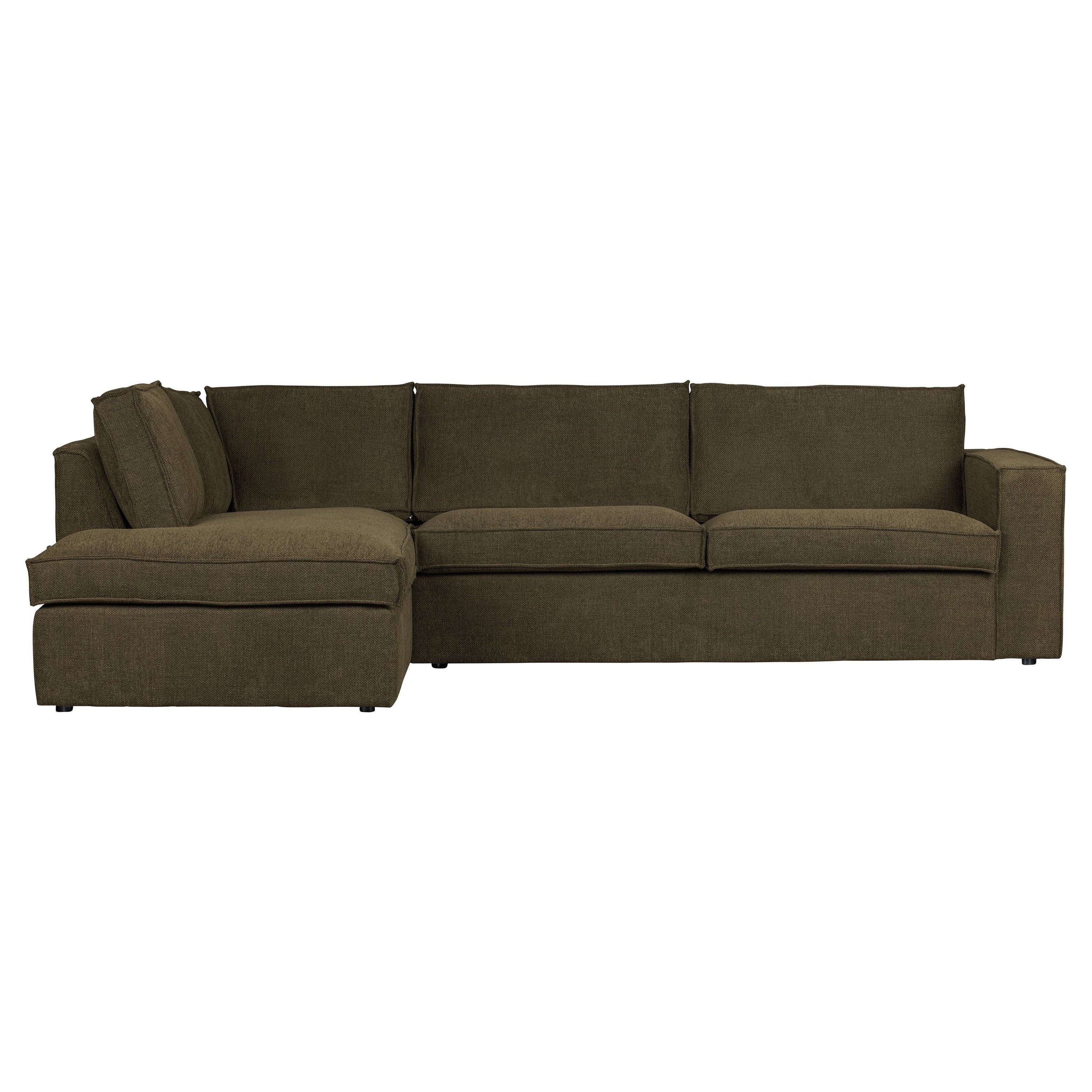 Kampinė sofa "FREDDIE", kairė pusė, žalia spalva