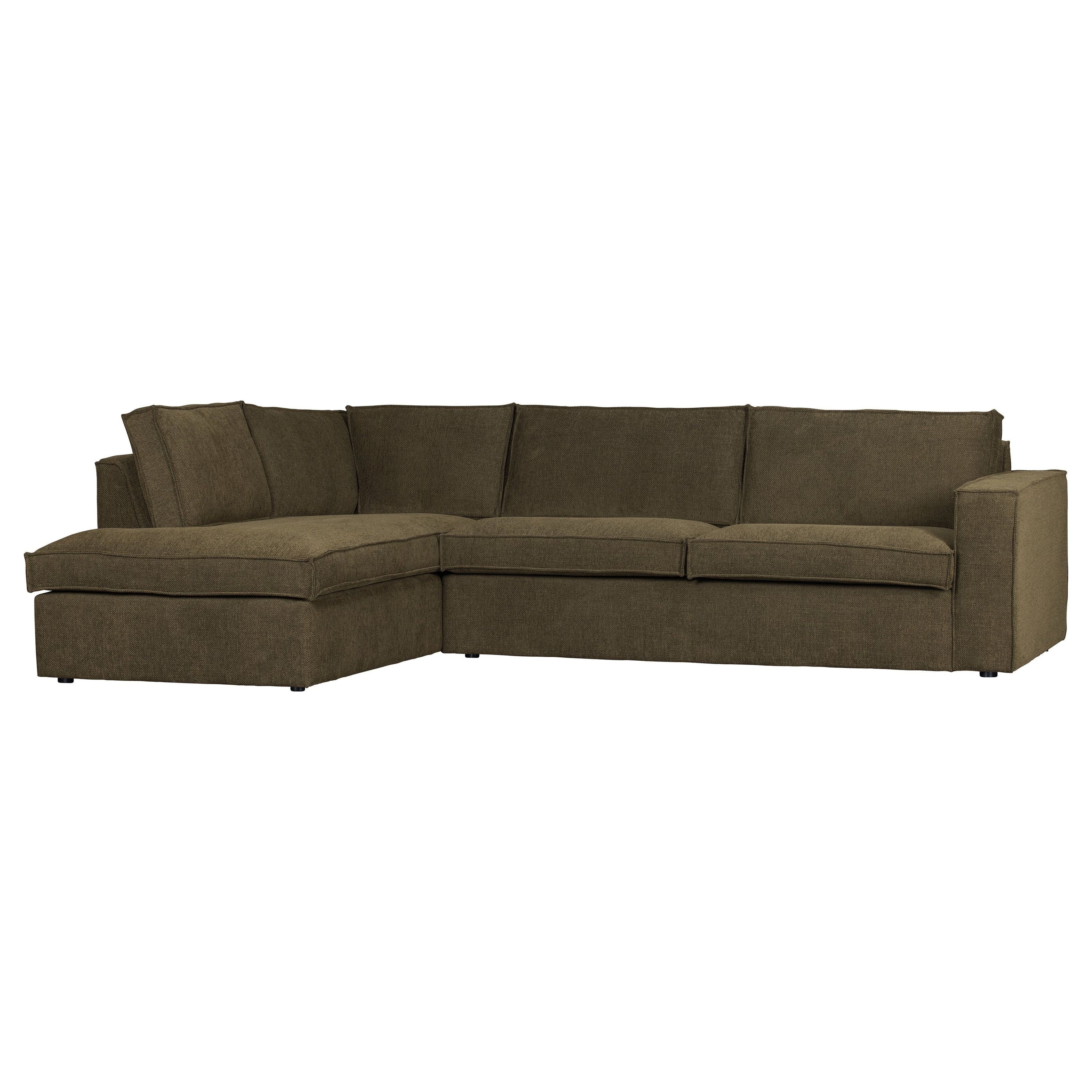 Kampinė sofa "FREDDIE", kairė pusė, žalia spalva