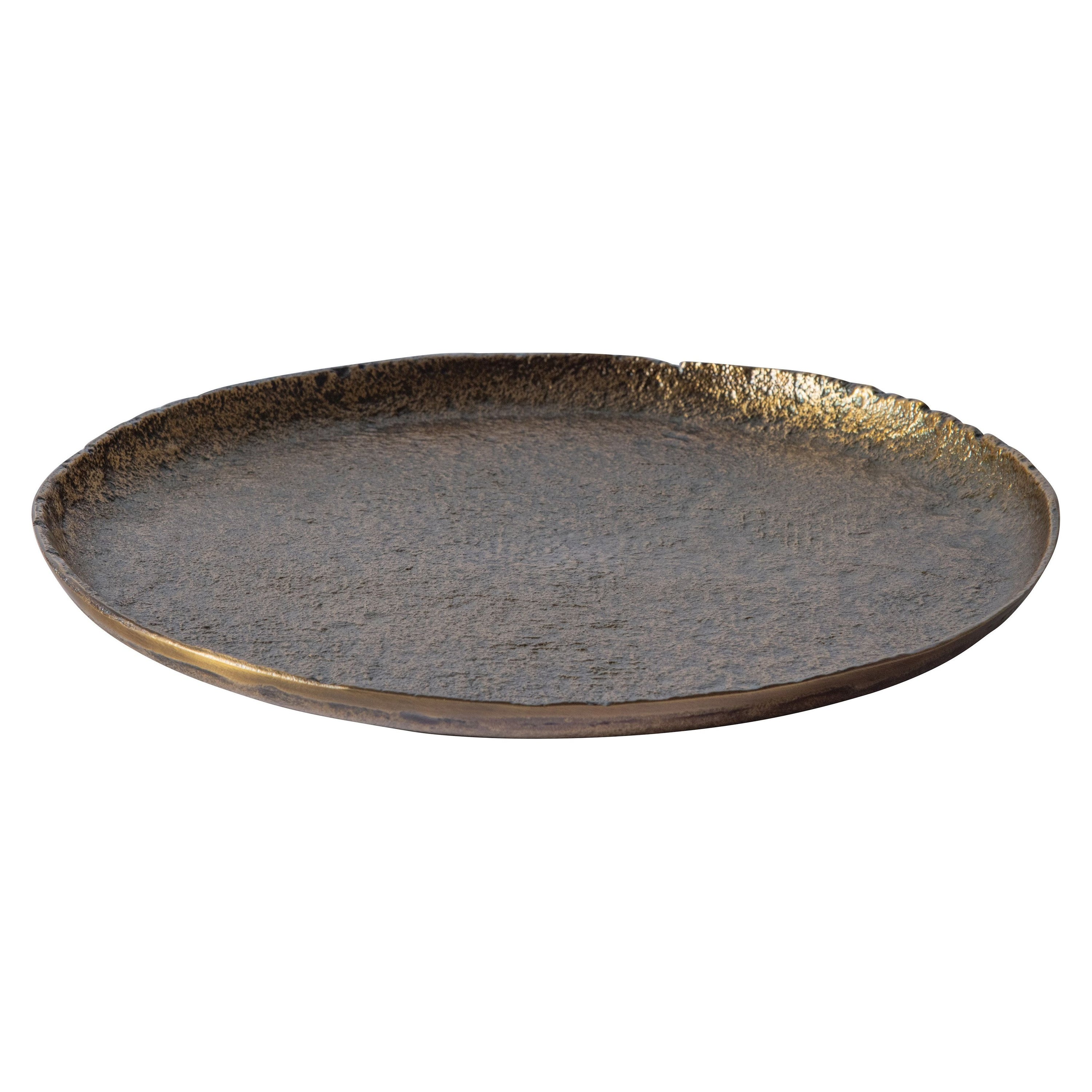 "Set Of 2" serviravimo padėklas, metalas, senovinis žalvaris - Namų Idėja