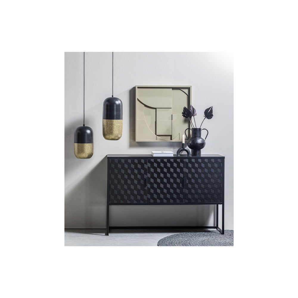 Pakabinamas šviestuvas TIRSA, 46 cm, metalas, juoda