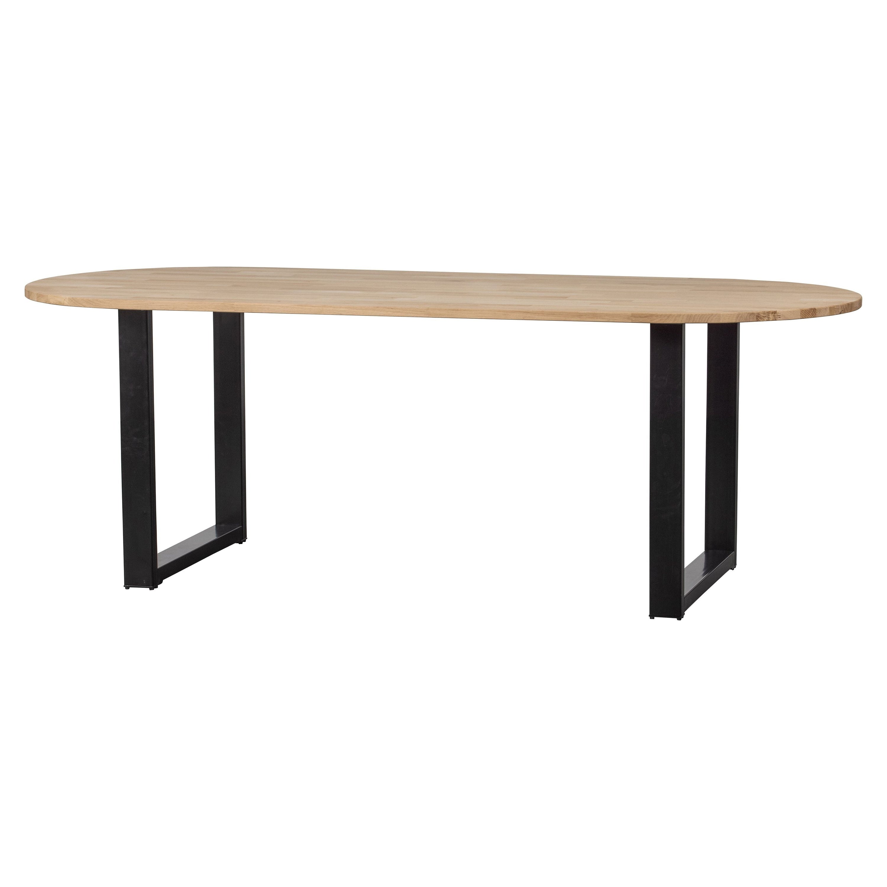 "Tablo" valgomojo stalas, ąžuolo mediena, U formos kojos, 220 x 90
