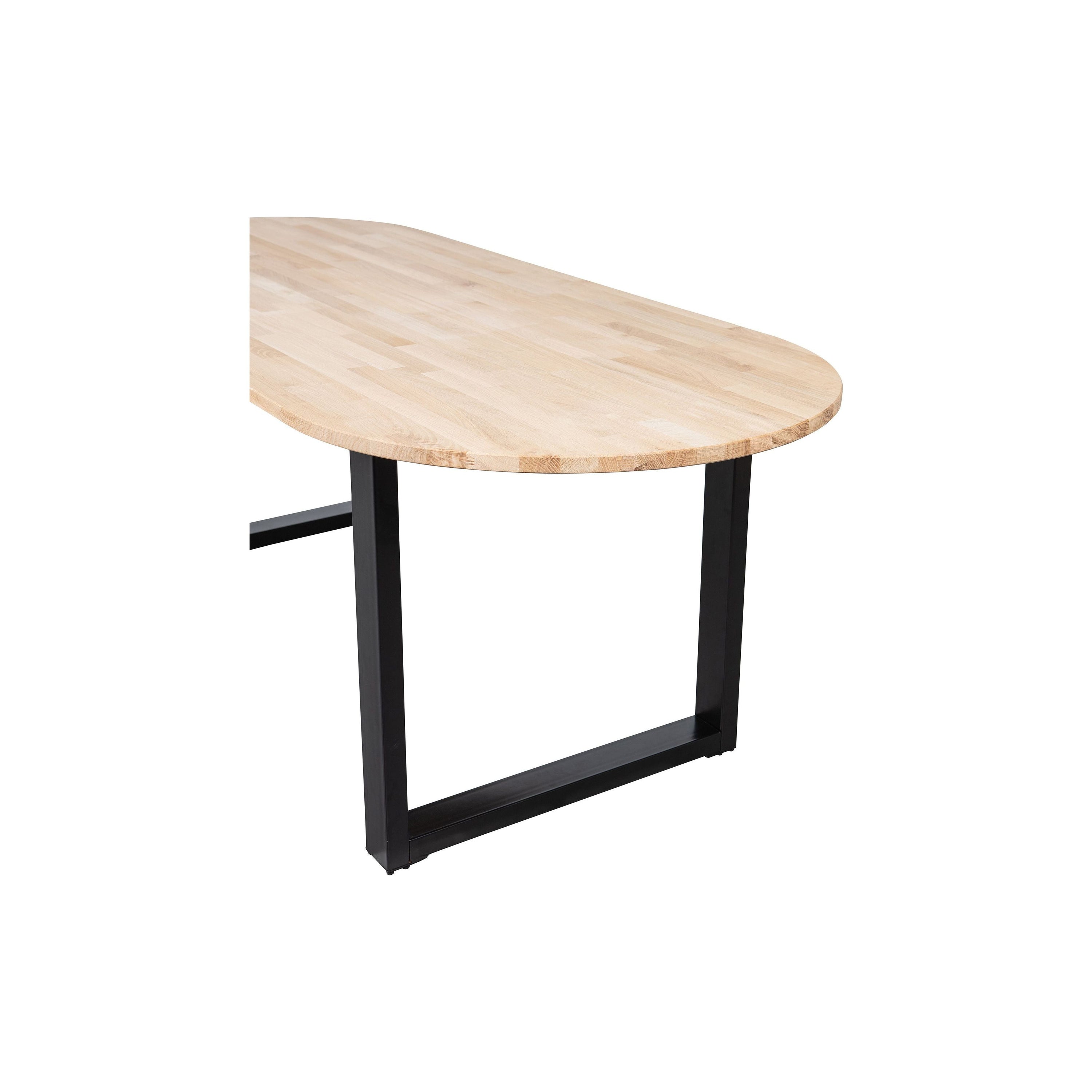 "Tablo" valgomojo stalas, ąžuolo mediena, U formos kojos, 220 x 90