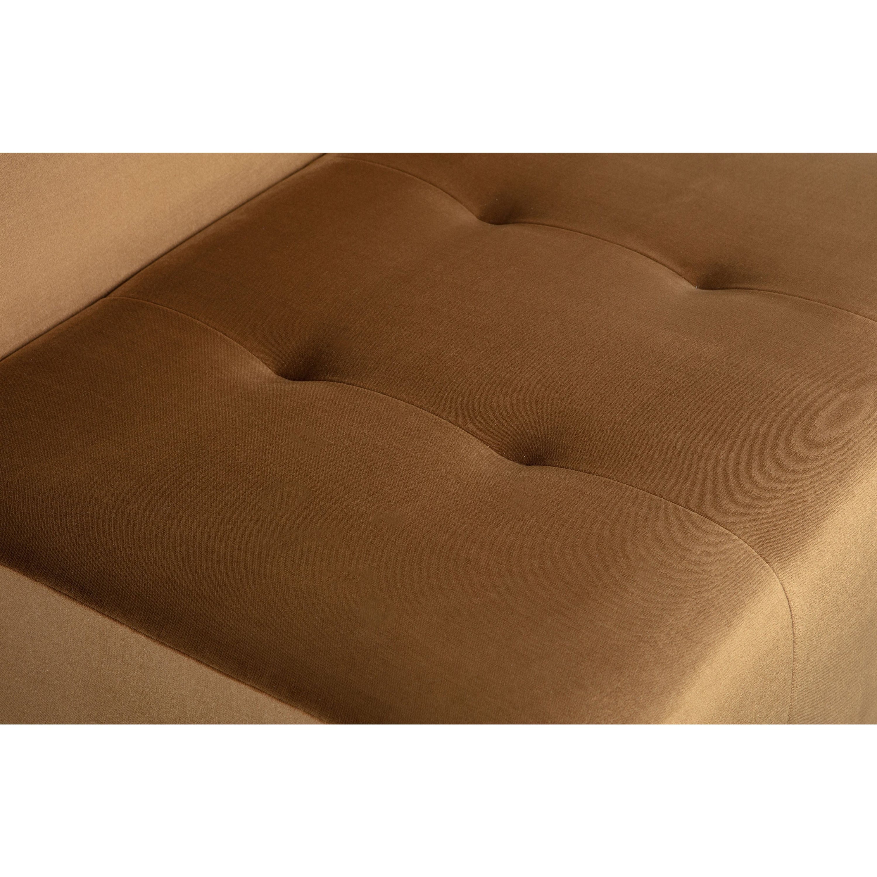 "CALEIDOSCOOP" fotelis su kairiuoju porankiu, medaus spalva, aksomas