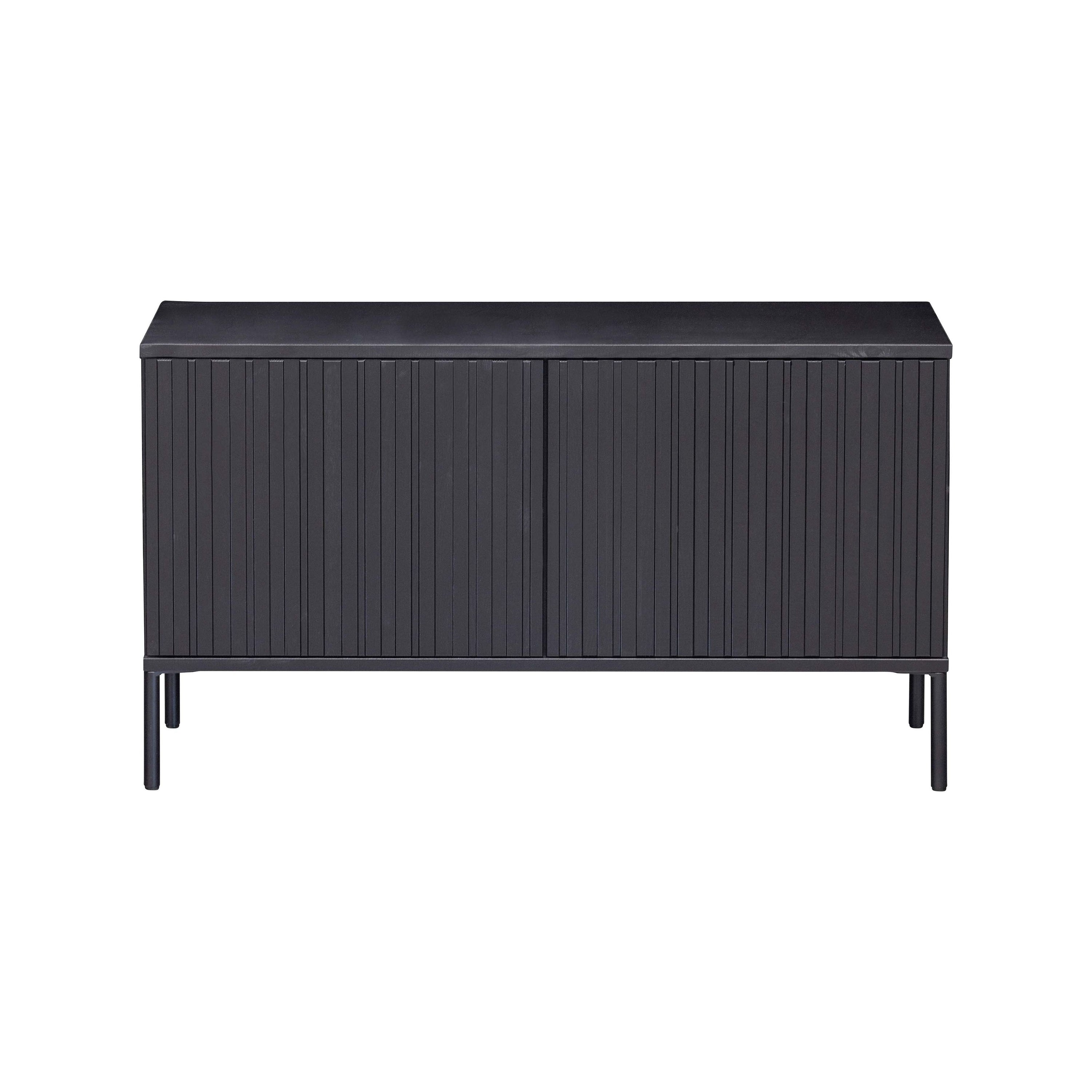 "GRAVURE NEW" televizoriaus staliukas, juoda spalva, pušies mediena, 100 cm