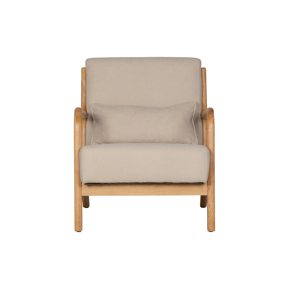 Fotelis su porankiais MARK, natūrali spalva, mediena